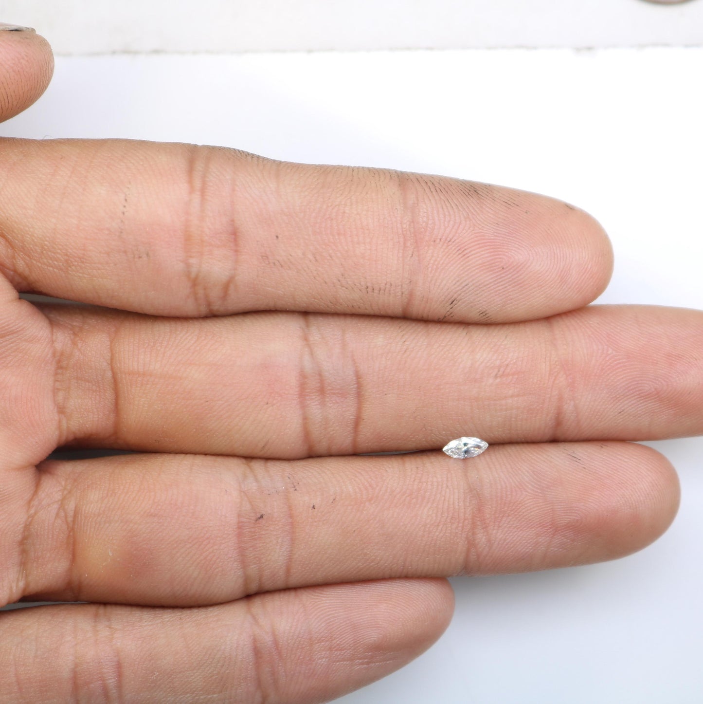0.16 CT Stunning Marquise Shape Salt and Pepper Diamond - Unique Loose Gemstone for Custom Rings