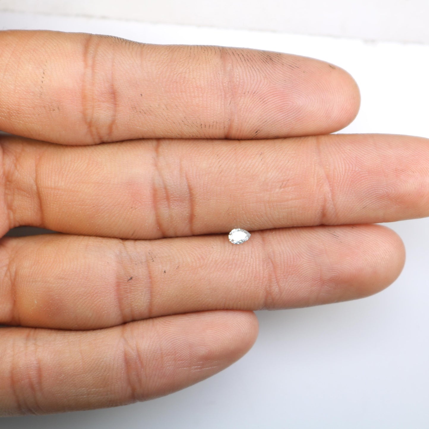 0.17 CT Unique Pear Shape Salt and Pepper Diamond - Natural White Loose Gemstone Perfect for Custom Rings and One-of-a-Kind Jewelry Pieces.