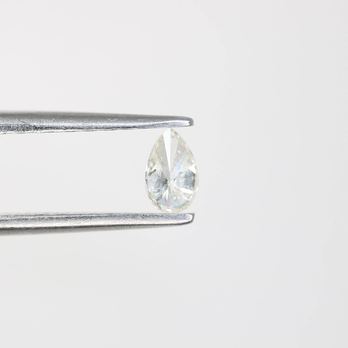 0.19 CT White Pear Shape Salt and Pepper Diamond - Natural Loose Gemstone Ideal for Unique Engagement Rings and Jewelry Creations.