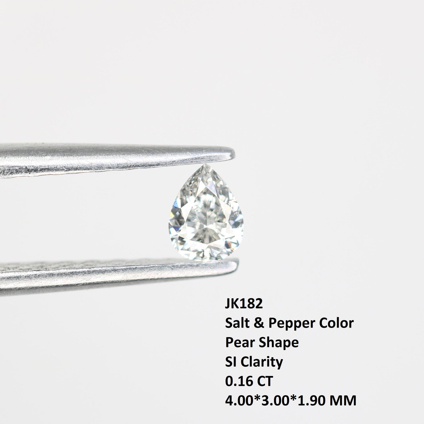0.16 CT Premium Quality Marquise Shape Salt and Pepper Natural Diamond - Exquisite Rose Cut Gemstone
