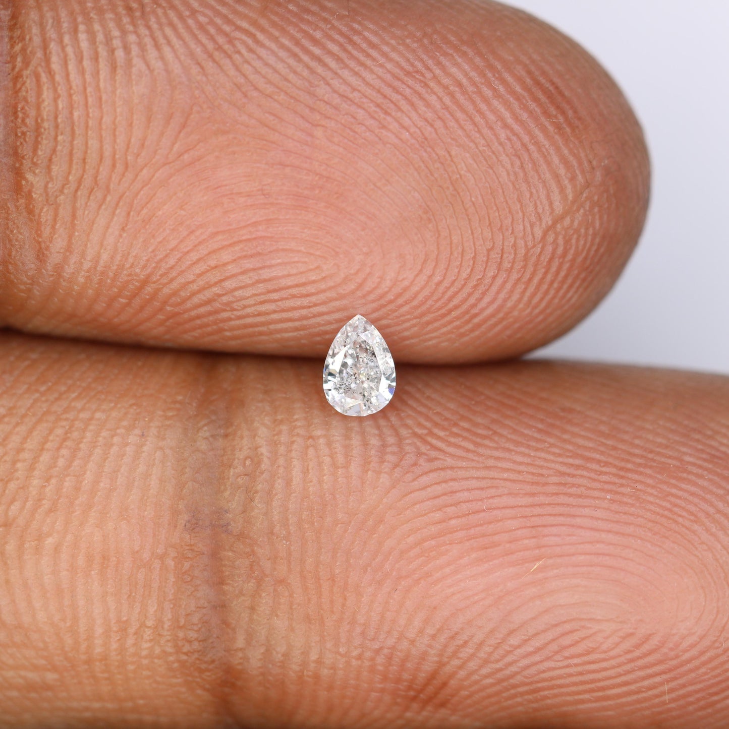 0.16 CT Natural Loose Pear Shape Diamond Salt And Pepper Pear Cut Diamond Natural Black Grey Diamond Pear Rose Cut Diamond