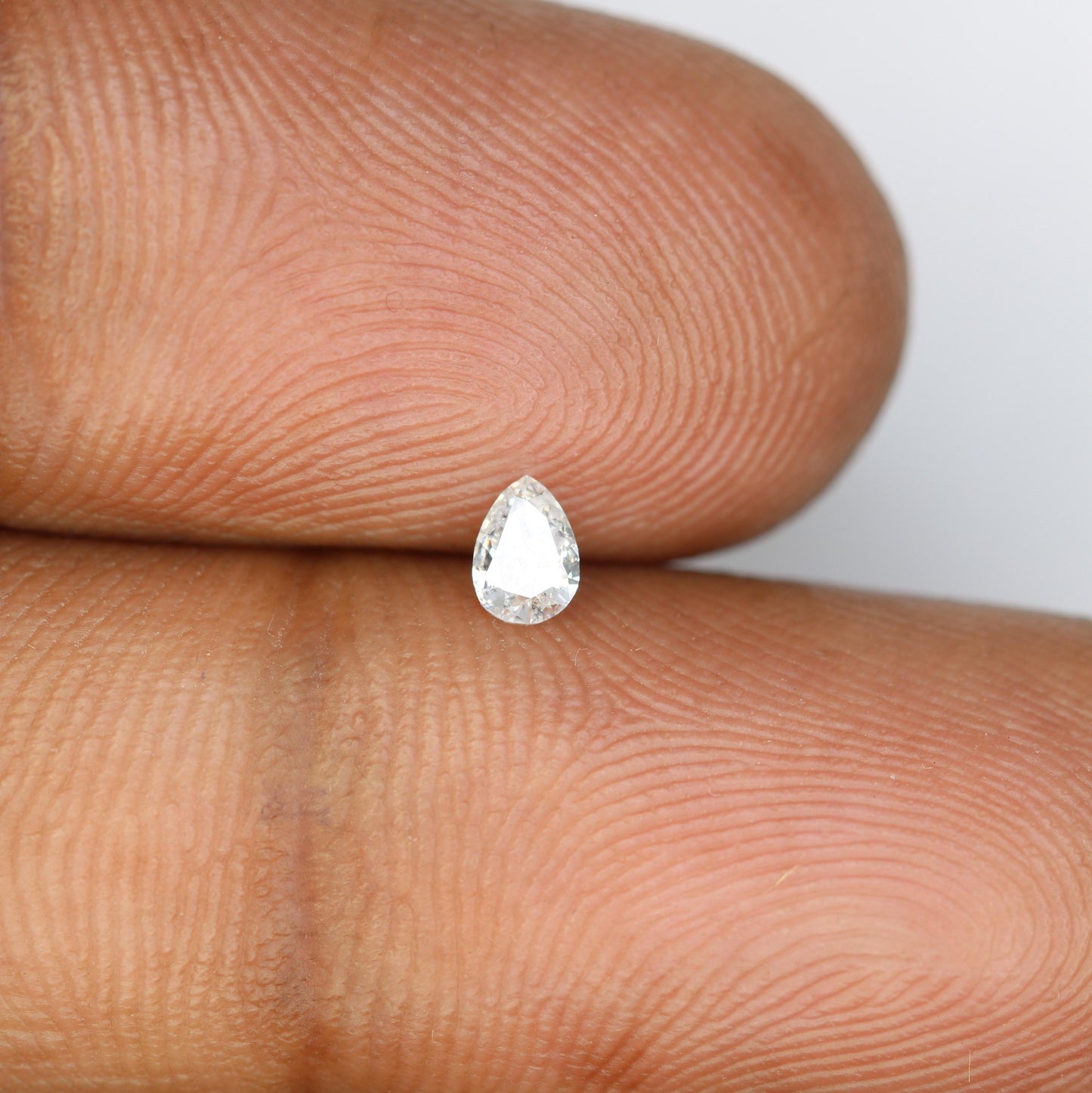 0.16 CT Natural Loose Pear Shape Diamond Salt And Pepper Pear Cut Diamond Natural Black Grey Diamond Pear Rose Cut Diamond
