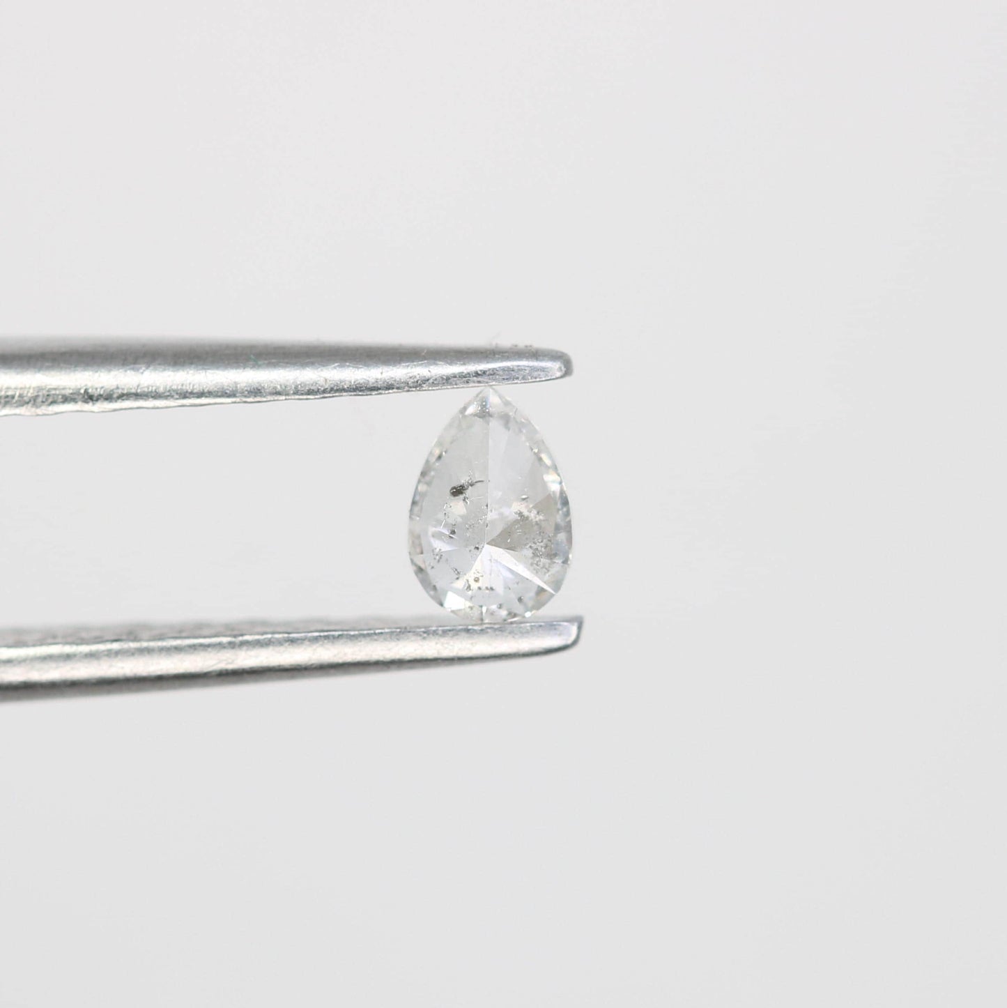 0.16 CT Natural Loose Pear Shape Diamond Salt And Pepper Pear Cut Diamond Natural Black Grey Diamond Pear Rose Cut Diamond