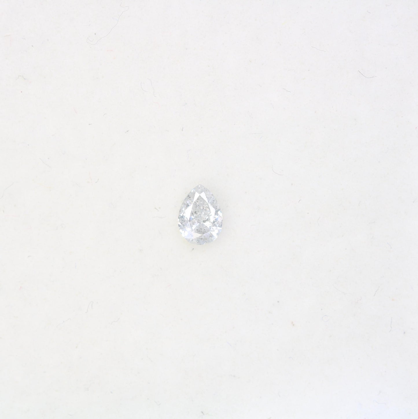 0.17 Carat Pear Shape Salt and Pepper Diamond - Natural White Loose Gemstone for Engagement Ring