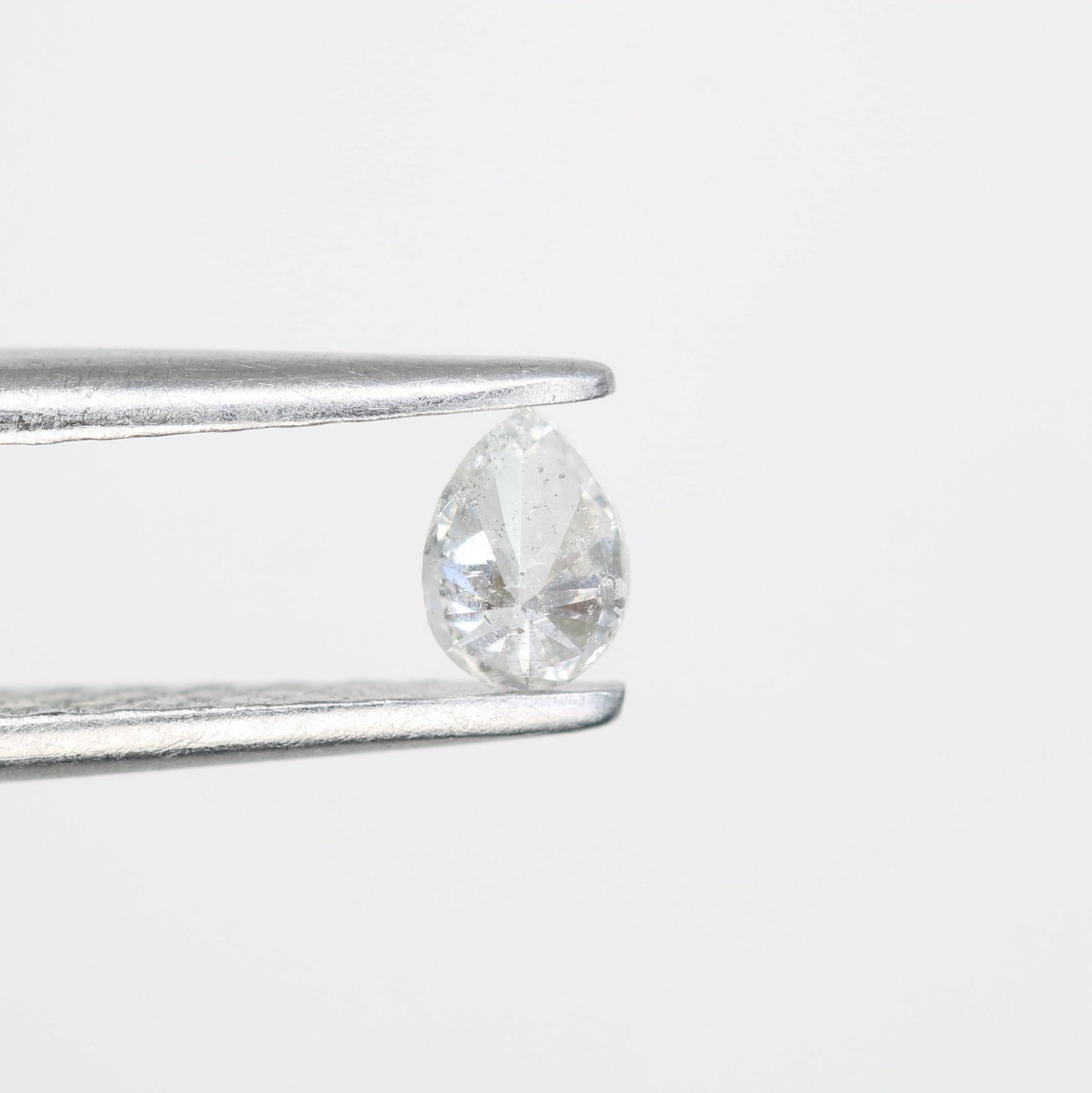 0.17 Carat Pear Shape Salt and Pepper Diamond - Natural White Loose Gemstone for Engagement Ring