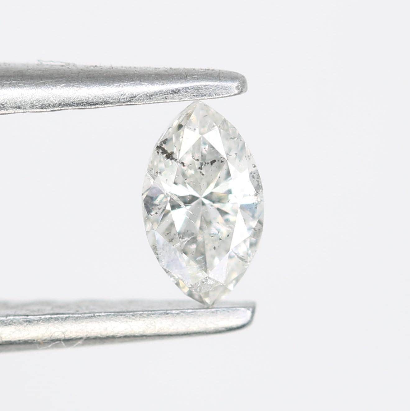 0.17 CT Natural Loose Diamond | Salt And Pepper Diamond | Marquise Cut Diamond | Fancy Diamond For Engagement Ring