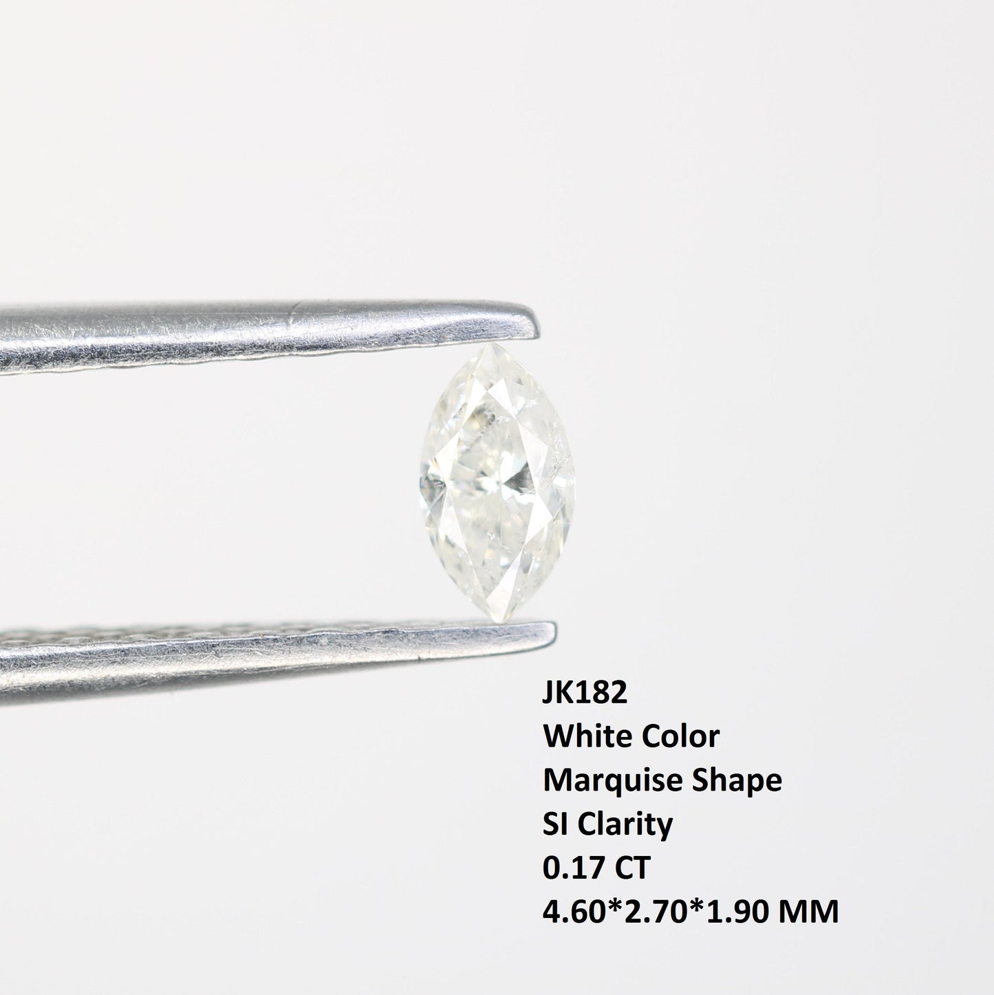 0.17 Natural Loose Marquise Shape Diamond Salt And Pepper Marquise Rose Cut Diamond White Color Marquise Cut Diamond
