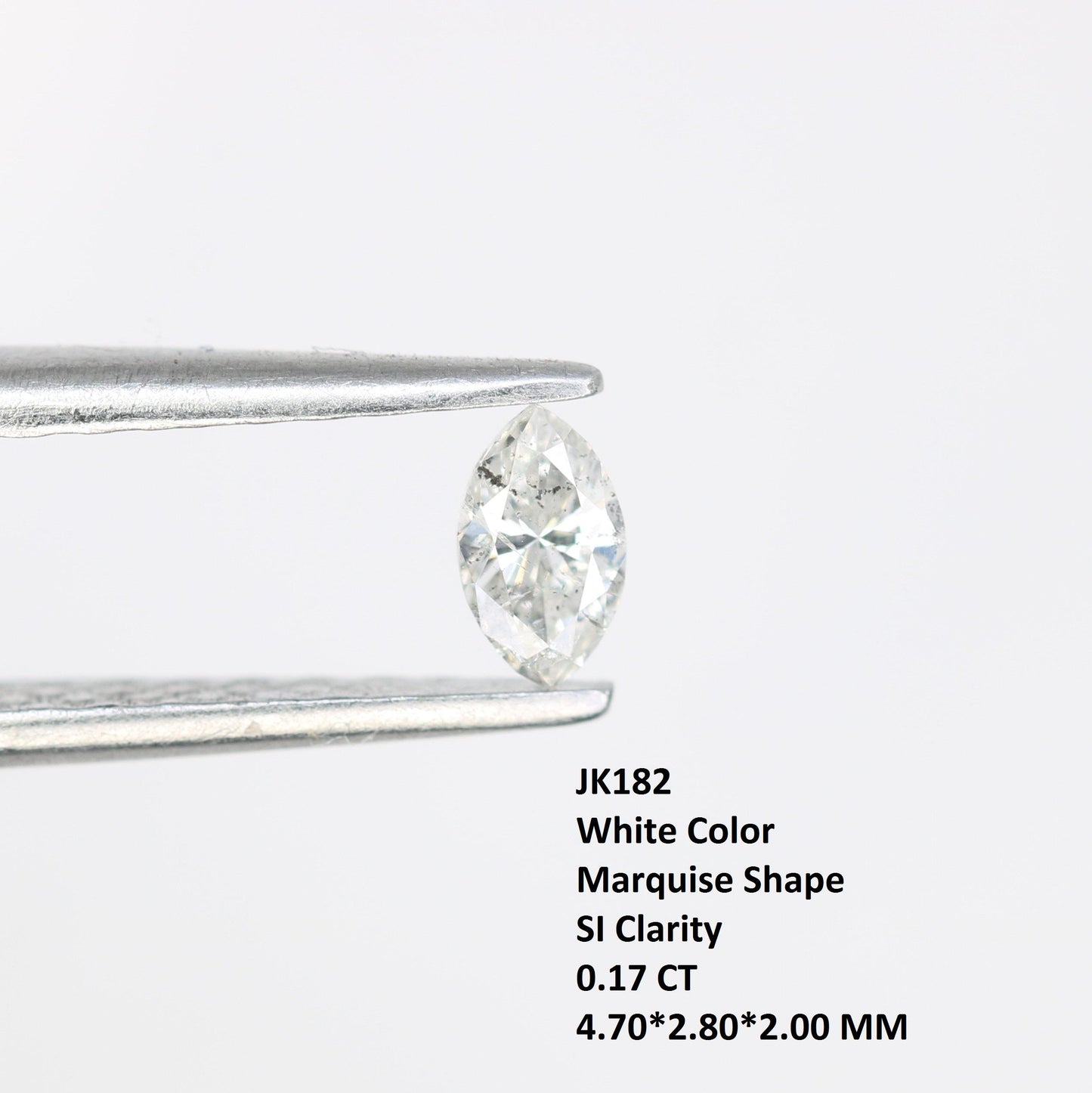 0.17 CT Natural Loose Diamond | Salt And Pepper Diamond | Marquise Cut Diamond | Fancy Diamond For Engagement Ring
