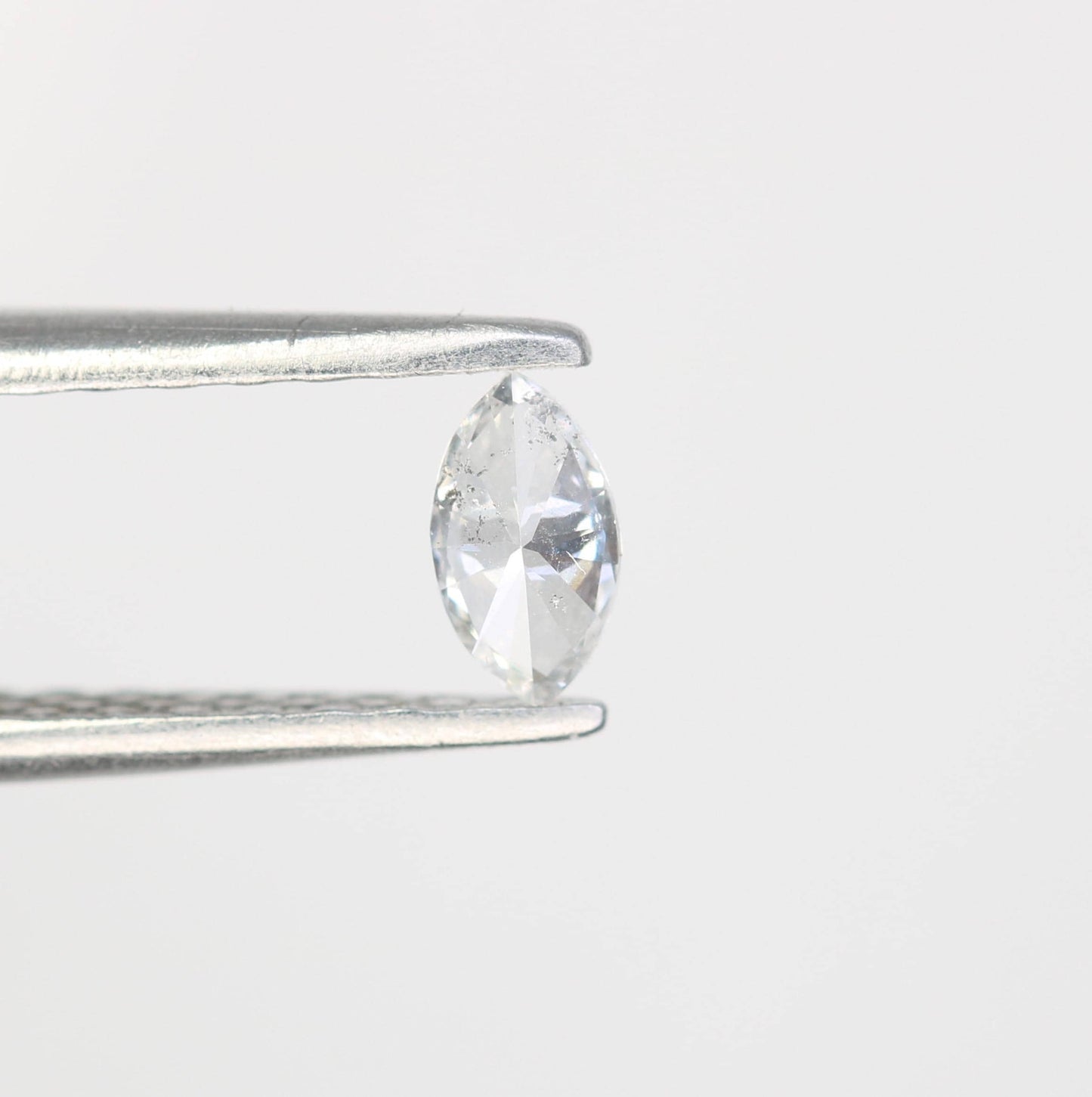 0.14 CT Natural Loose Marquise Shape Diamond Salt And Pepper Marquise Rose Cut Diamond Black Grey Color Marquise Cut Diamond