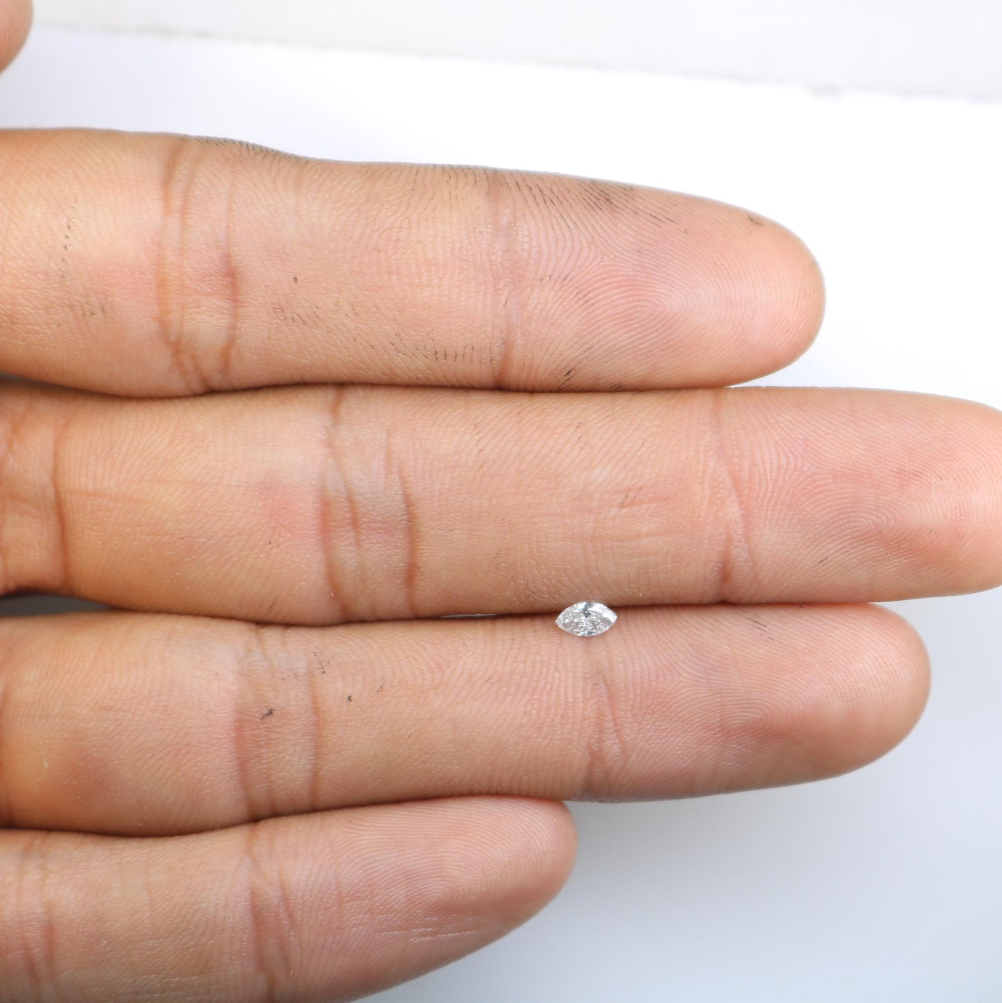 0.14 CT Natural Loose Marquise Shape Diamond Salt And Pepper Marquise Rose Cut Diamond Black Grey Color Marquise Cut Diamond