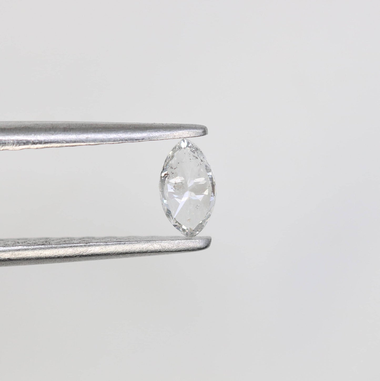 0.14 CT Natural Loose Marquise Shape Diamond Salt And Pepper Marquise Rose Cut Diamond Black Grey Color Marquise Cut Diamond