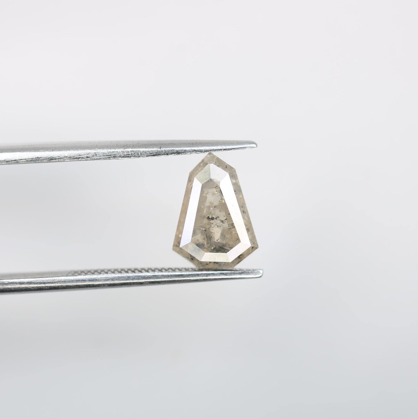 1.55 Carat Natural Grey Prism-Shaped Diamond | 9.00x6.70x3.30mm Opaque Loose Gemstone | Unique Grey Prism Cut Diamond