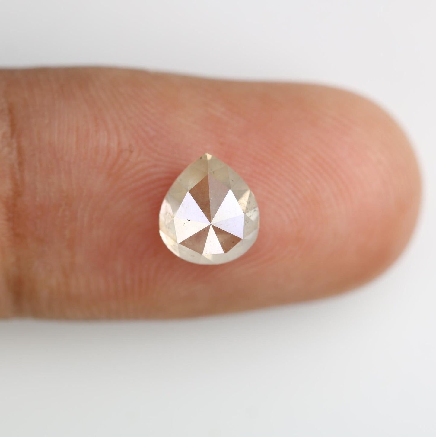1.80 Carat Natural Light Brown Pear-Shaped Diamond | 7.80x6.90x4.30mm Opaque Loose Gemstone | Unique Light Brown Diamond