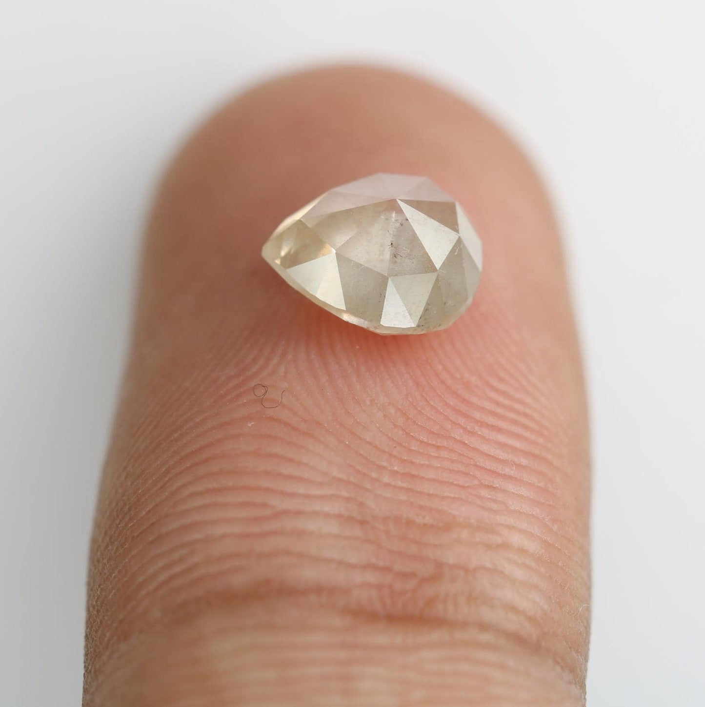 1.80 Carat Natural Light Brown Pear-Shaped Diamond | 7.80x6.90x4.30mm Opaque Loose Gemstone | Unique Light Brown Diamond