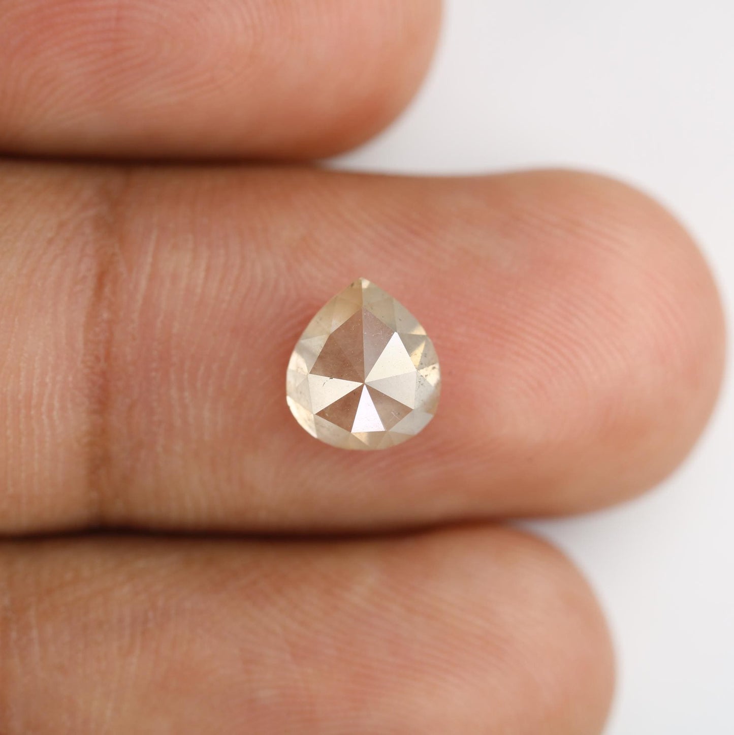 1.80 Carat Natural Light Brown Pear-Shaped Diamond | 7.80x6.90x4.30mm Opaque Loose Gemstone | Unique Light Brown Diamond
