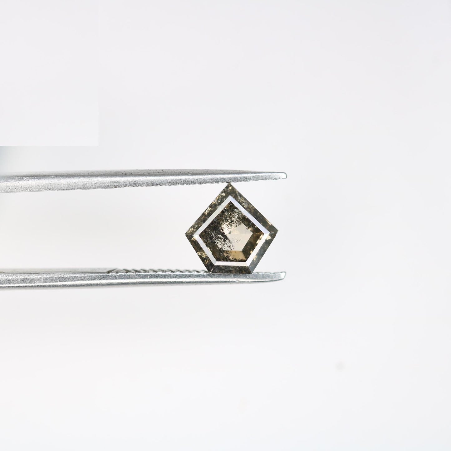 1.16 Carat Natural Salt and Pepper Geometric Diamond | 7.00x7.20x3.40mm Opaque Loose Gemstone | Unique Geometric Cut Diamond