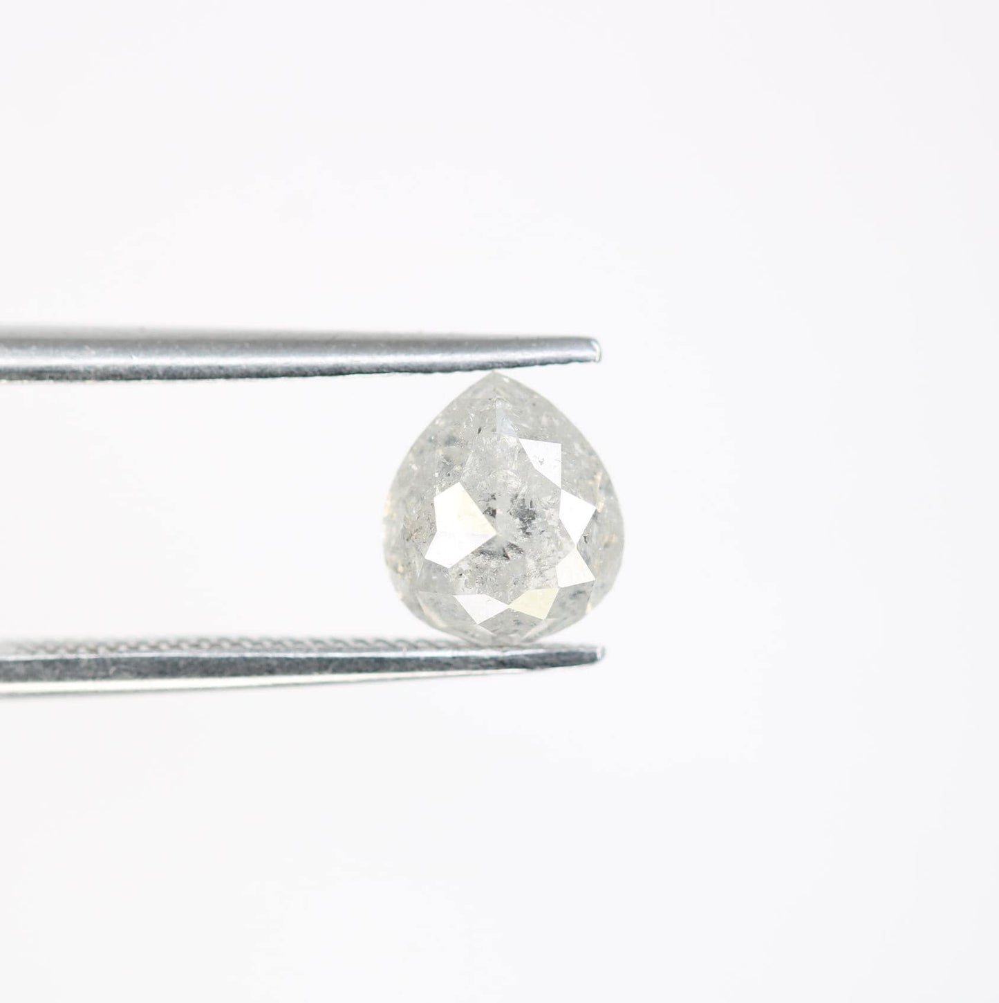 1.37 Carat Natural White Pear-Shaped Diamond | 7.00x6.10x4.00mm Opaque Loose Gemstone | Unique White Diamond