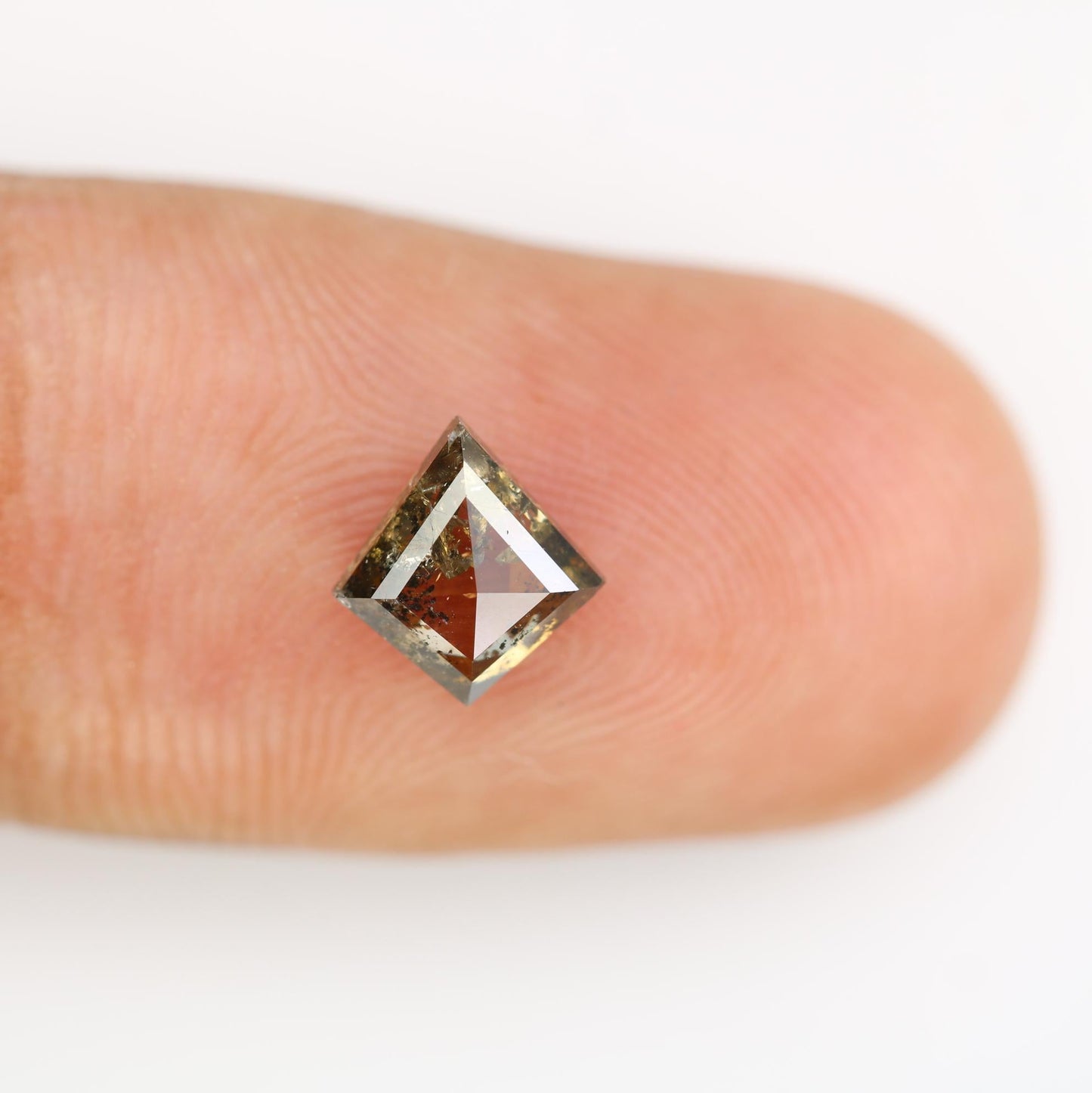 1.12 Carat Natural Salt and Pepper Kite-Shaped Diamond | 7.80x7.30x3.20mm Opaque Loose Gemstone | Unique Kite Cut Diamond