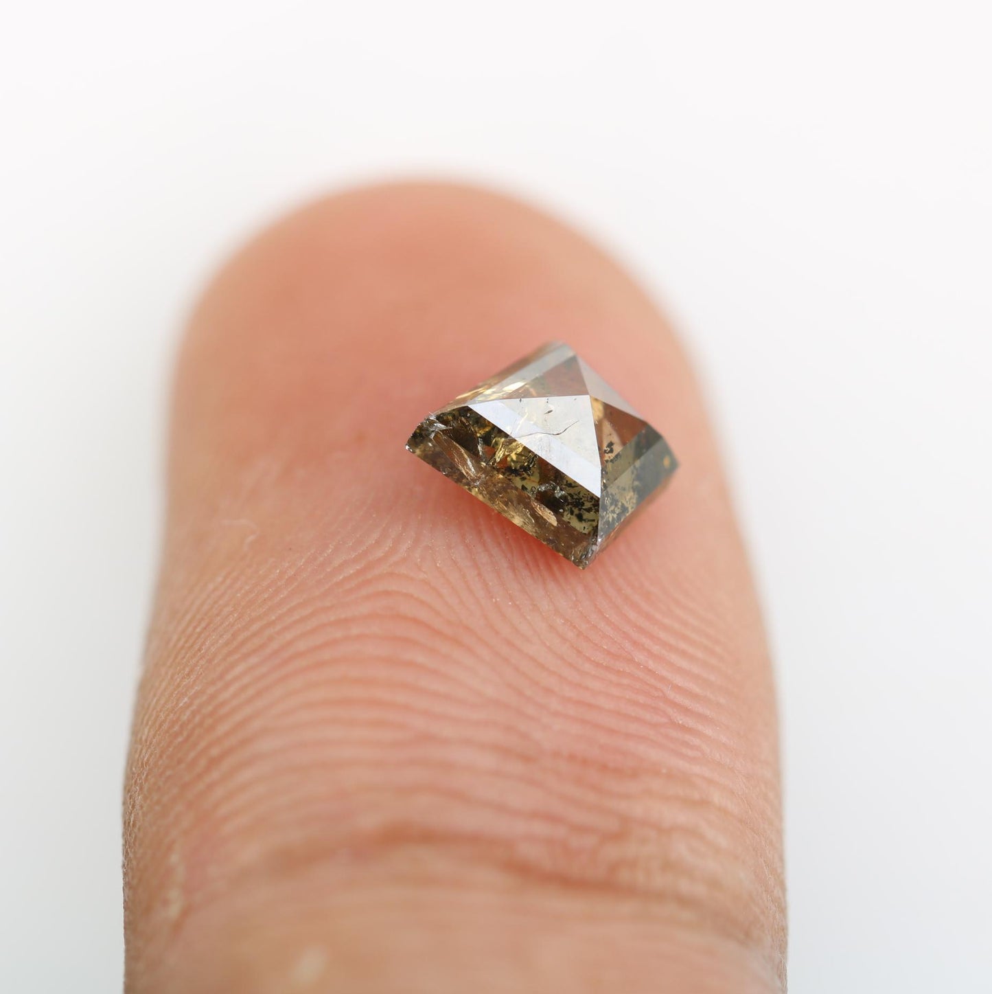 1.12 Carat Natural Salt and Pepper Kite-Shaped Diamond | 7.80x7.30x3.20mm Opaque Loose Gemstone | Unique Kite Cut Diamond