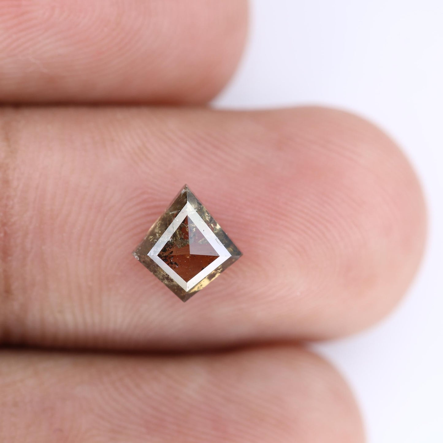 1.12 Carat Natural Salt and Pepper Kite-Shaped Diamond | 7.80x7.30x3.20mm Opaque Loose Gemstone | Unique Kite Cut Diamond