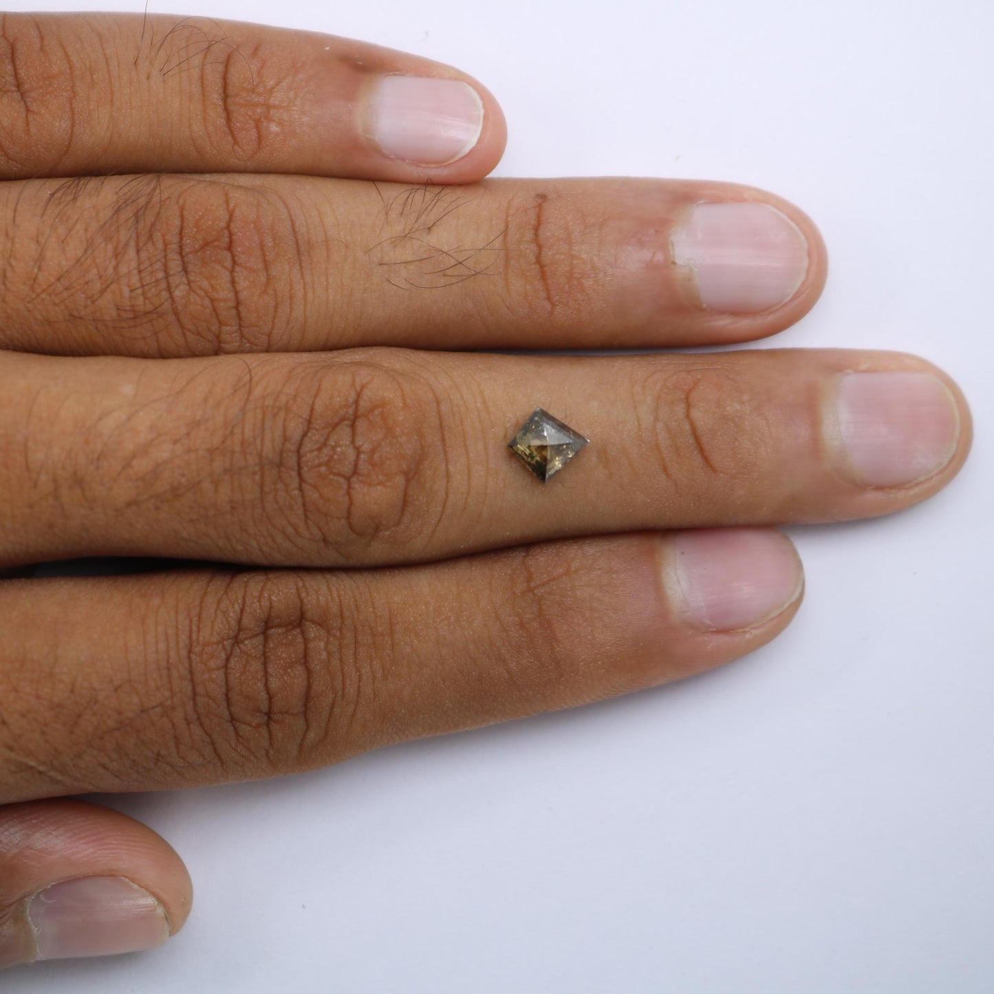 1.12 Carat Natural Salt and Pepper Kite-Shaped Diamond | 7.80x7.30x3.20mm Opaque Loose Gemstone | Unique Kite Cut Diamond