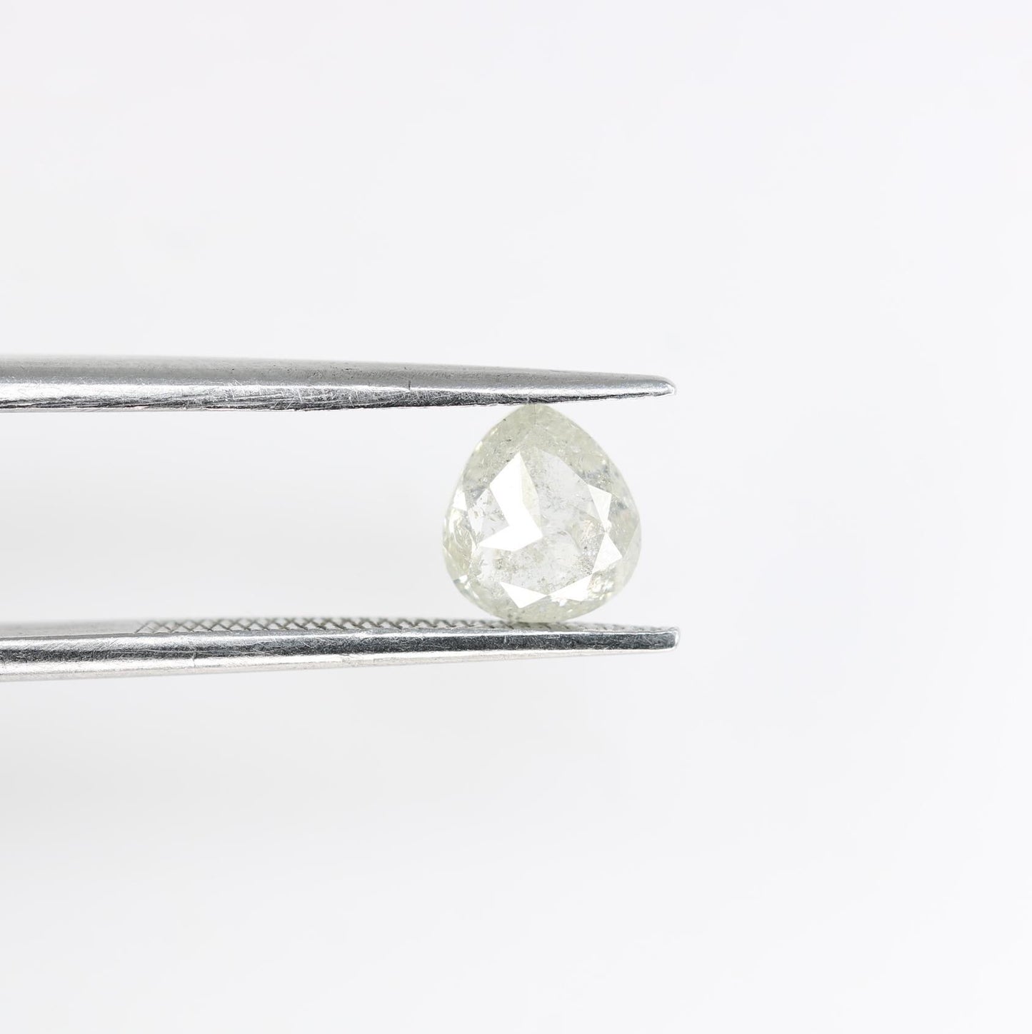 0.76 Carat Natural White Pear-Shaped Diamond | 6.20x5.50x3.90mm Opaque Loose Gemstone | Unique White Diamond