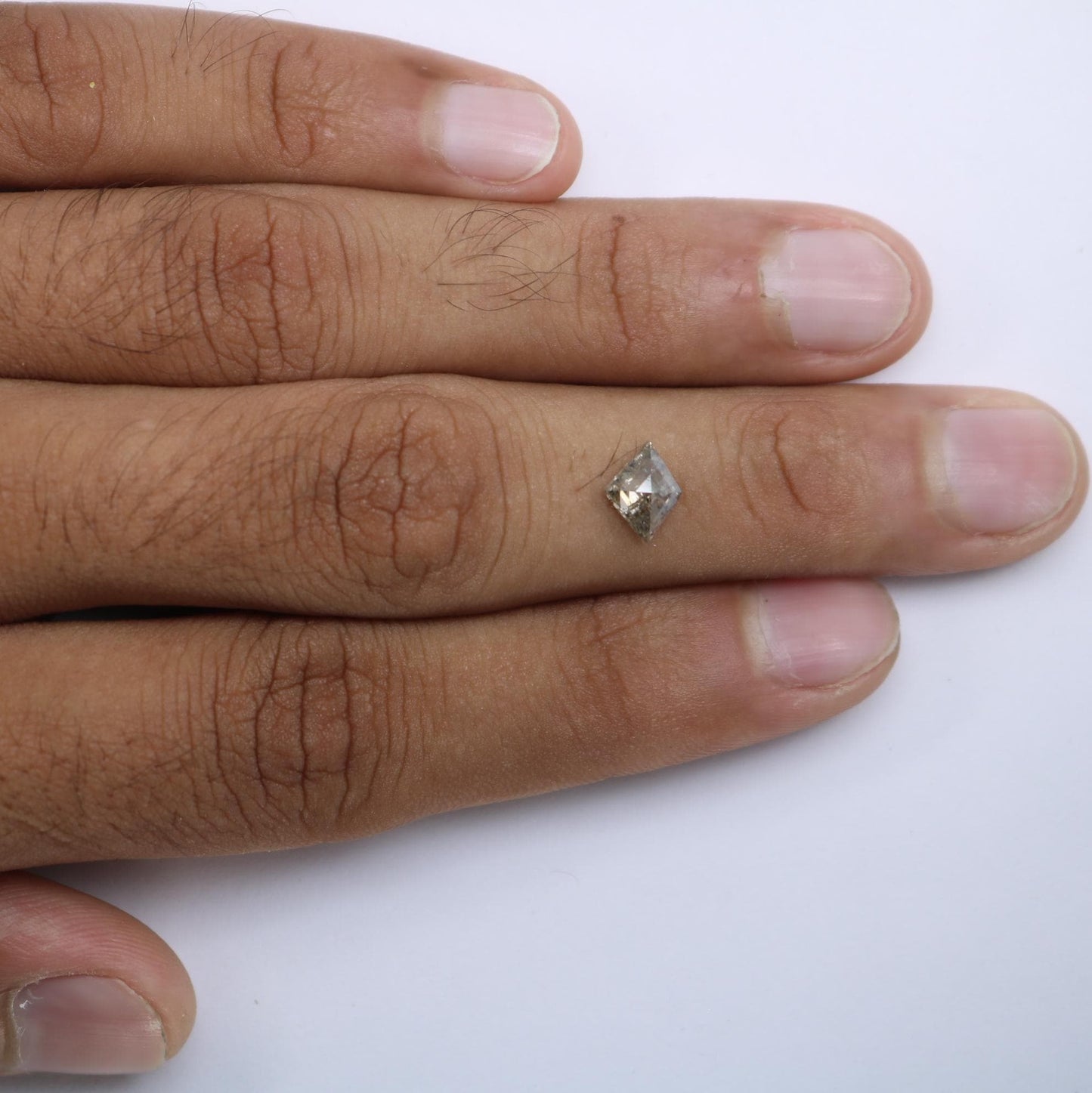 1.13 Carat Natural Salt and Pepper Geometric Diamond | 6.80x8.90x3.00mm Opaque Loose Gemstone | Unique Geometric Cut Diamond