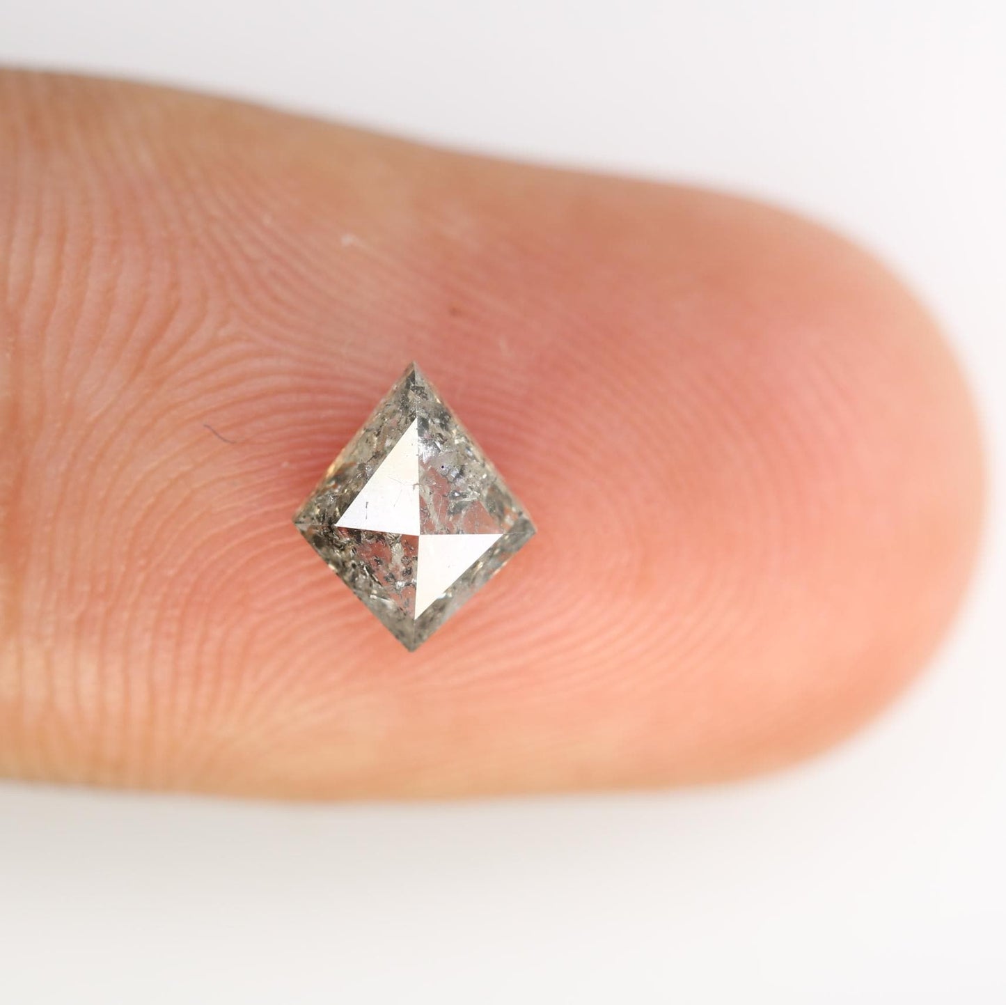 0.67 Carat Natural Salt and Pepper Kite-Shaped Diamond | 7.20x6.10x2.70mm Opaque Loose Gemstone | Unique Kite Cut Diamond