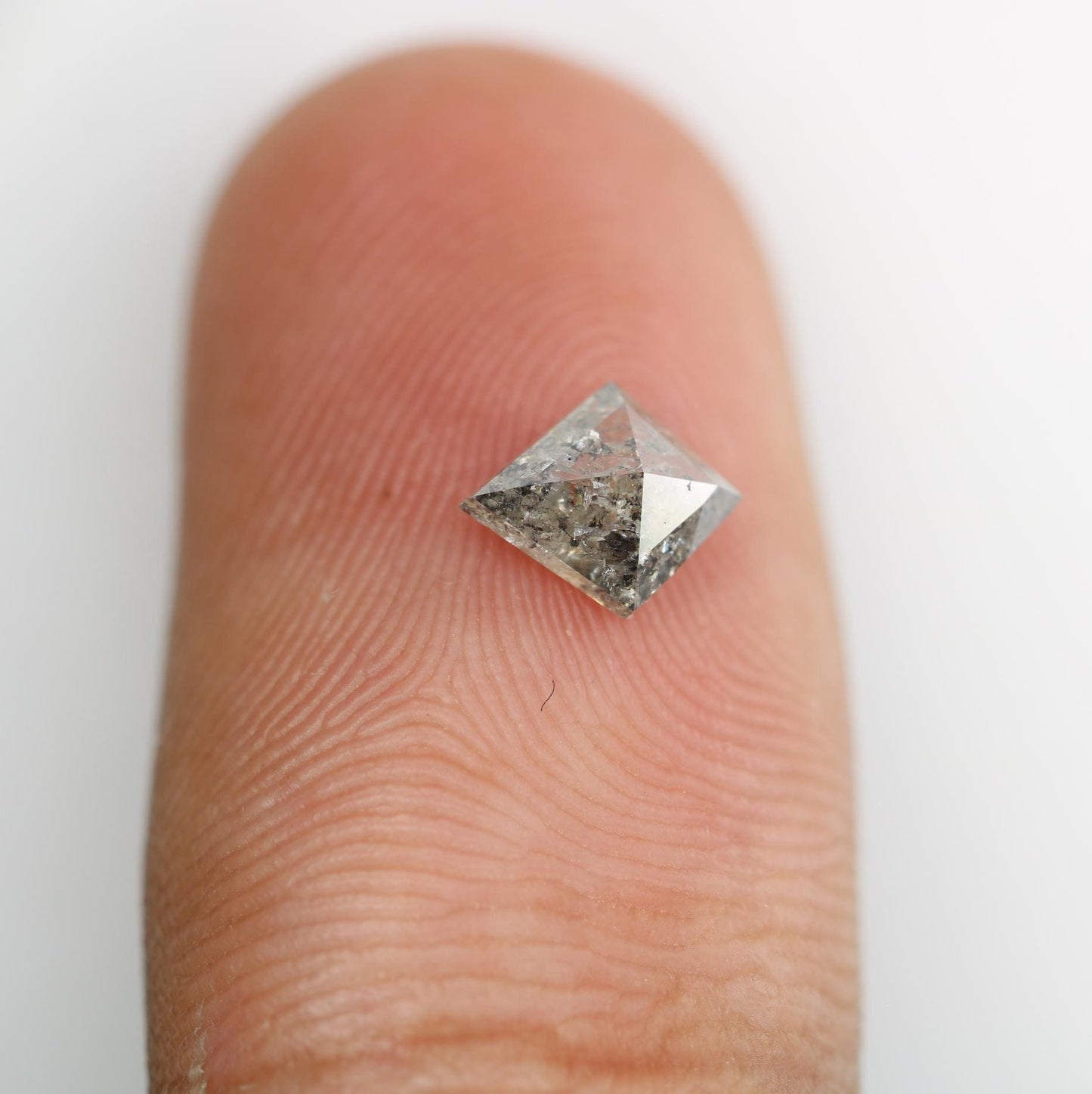 0.67 Carat Natural Salt and Pepper Kite-Shaped Diamond | 7.20x6.10x2.70mm Opaque Loose Gemstone | Unique Kite Cut Diamond