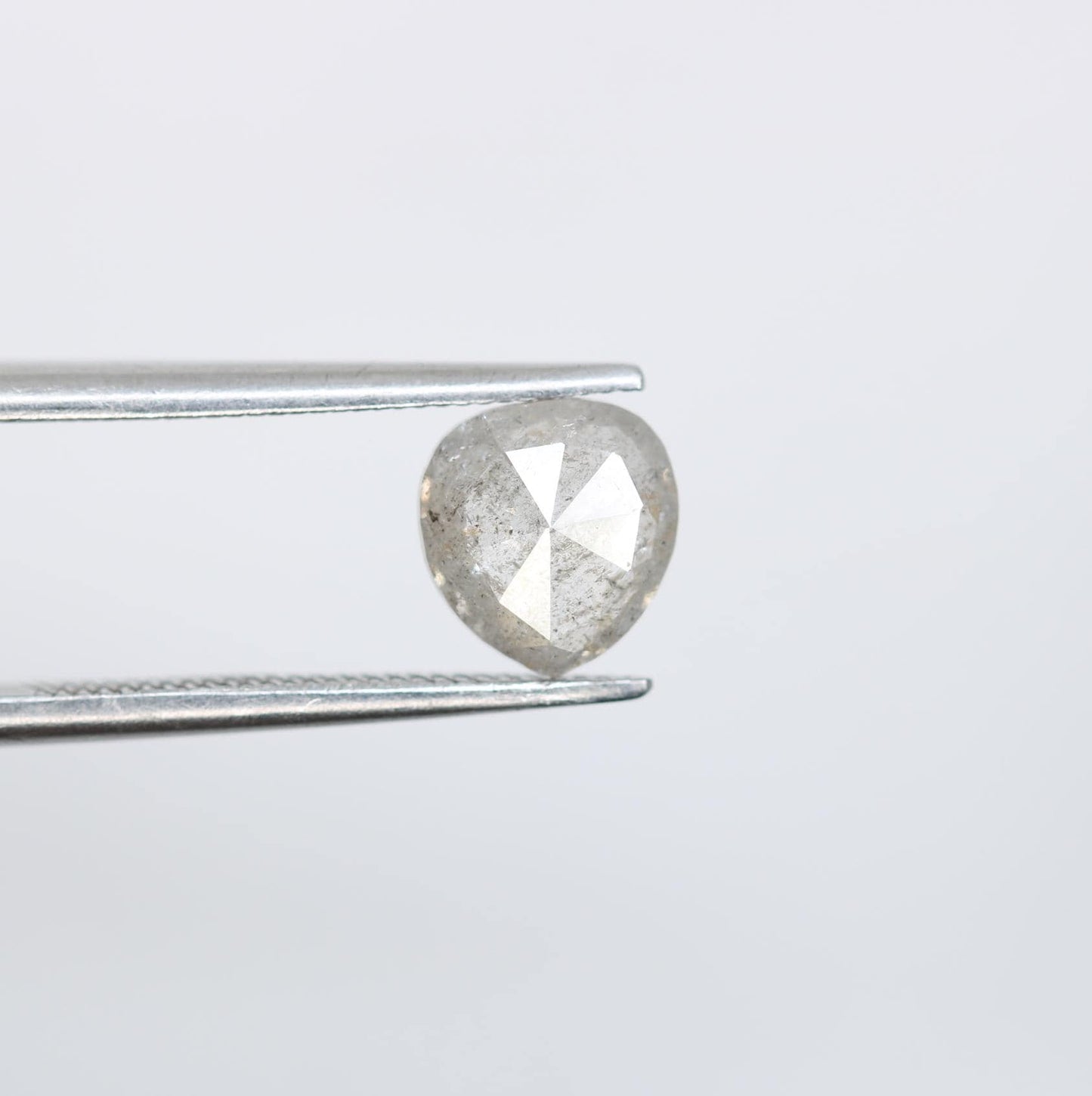0.95 Carat Natural Salt and Pepper Pear-Shaped Diamond | 6.70x6.40x2.50mm Opaque Loose Gemstone | Unique Pear Cut Diamond