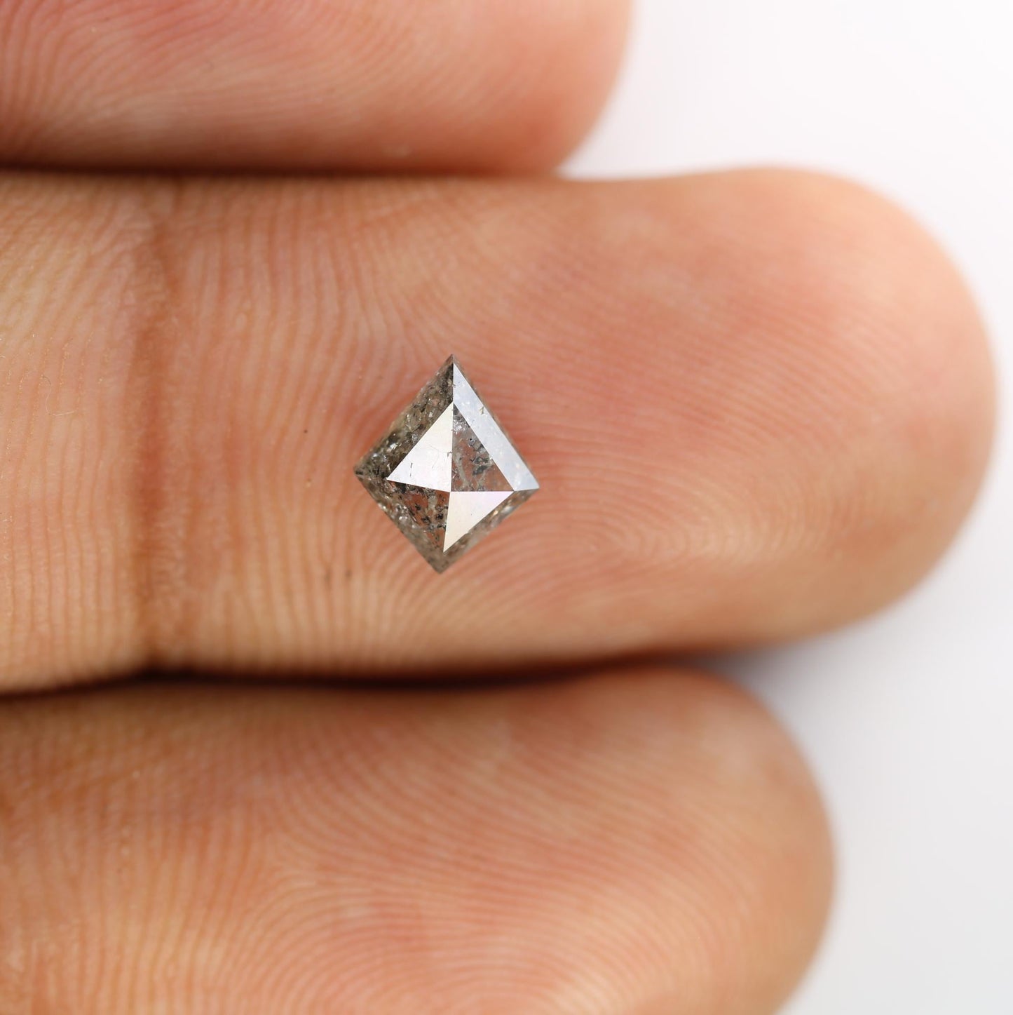 0.67 Carat Natural Salt and Pepper Kite-Shaped Diamond | 7.20x6.10x2.70mm Opaque Loose Gemstone | Unique Kite Cut Diamond