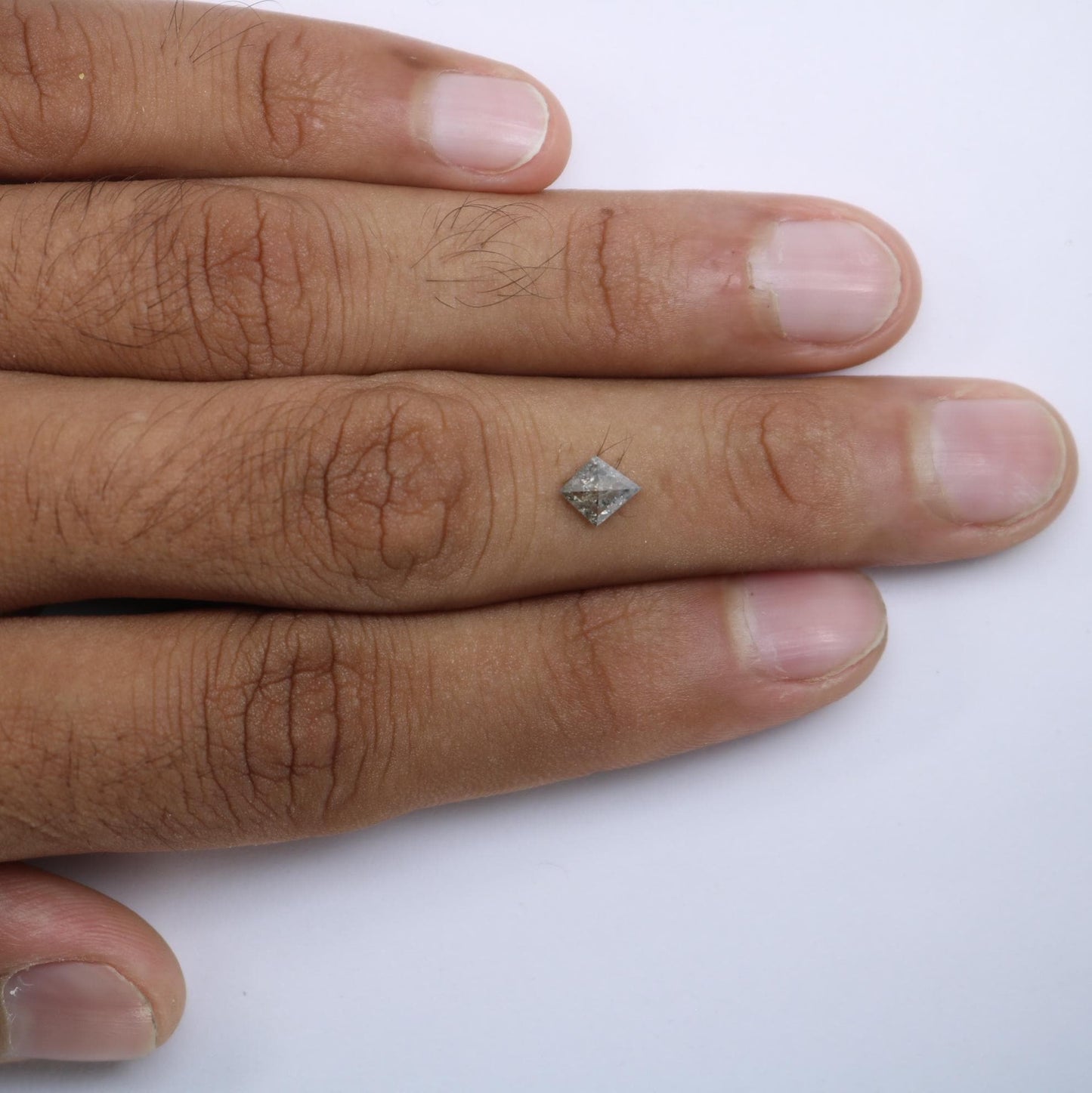 0.67 Carat Natural Salt and Pepper Kite-Shaped Diamond | 7.20x6.10x2.70mm Opaque Loose Gemstone | Unique Kite Cut Diamond