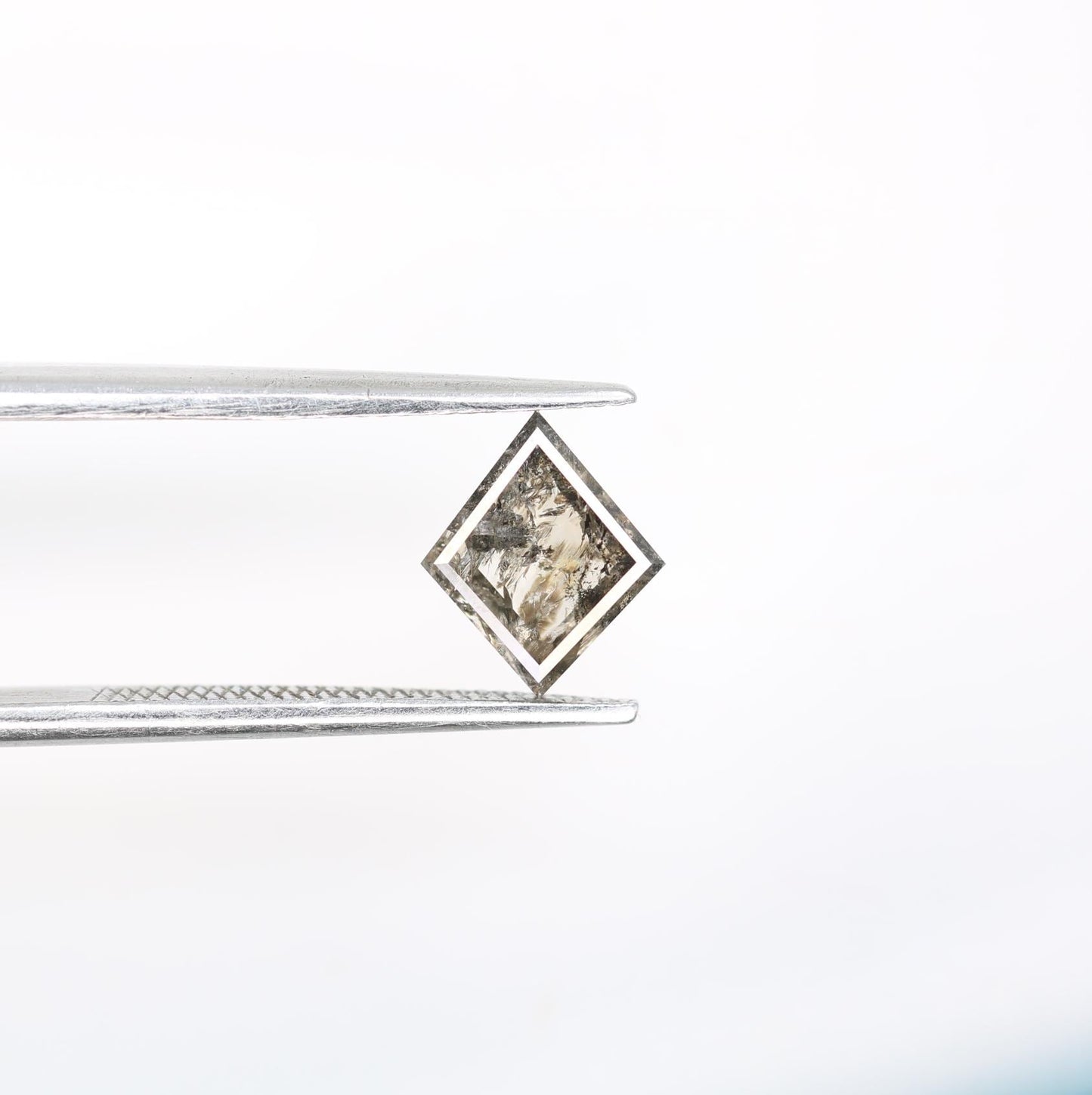1.01 Carat Natural Salt and Pepper Kite-Shaped Diamond | 8.00x6.70x3.10mm Opaque Loose Gemstone | Unique Kite Cut Diamond