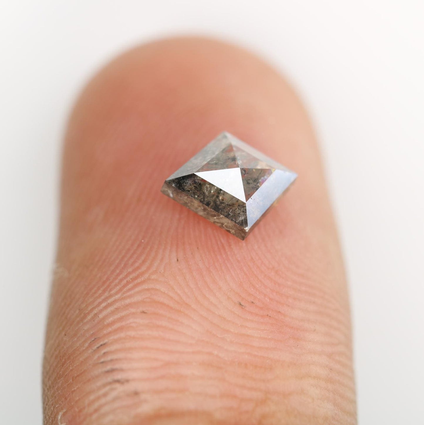 1.01 Carat Natural Salt and Pepper Kite-Shaped Diamond | 8.00x6.70x3.10mm Opaque Loose Gemstone | Unique Kite Cut Diamond