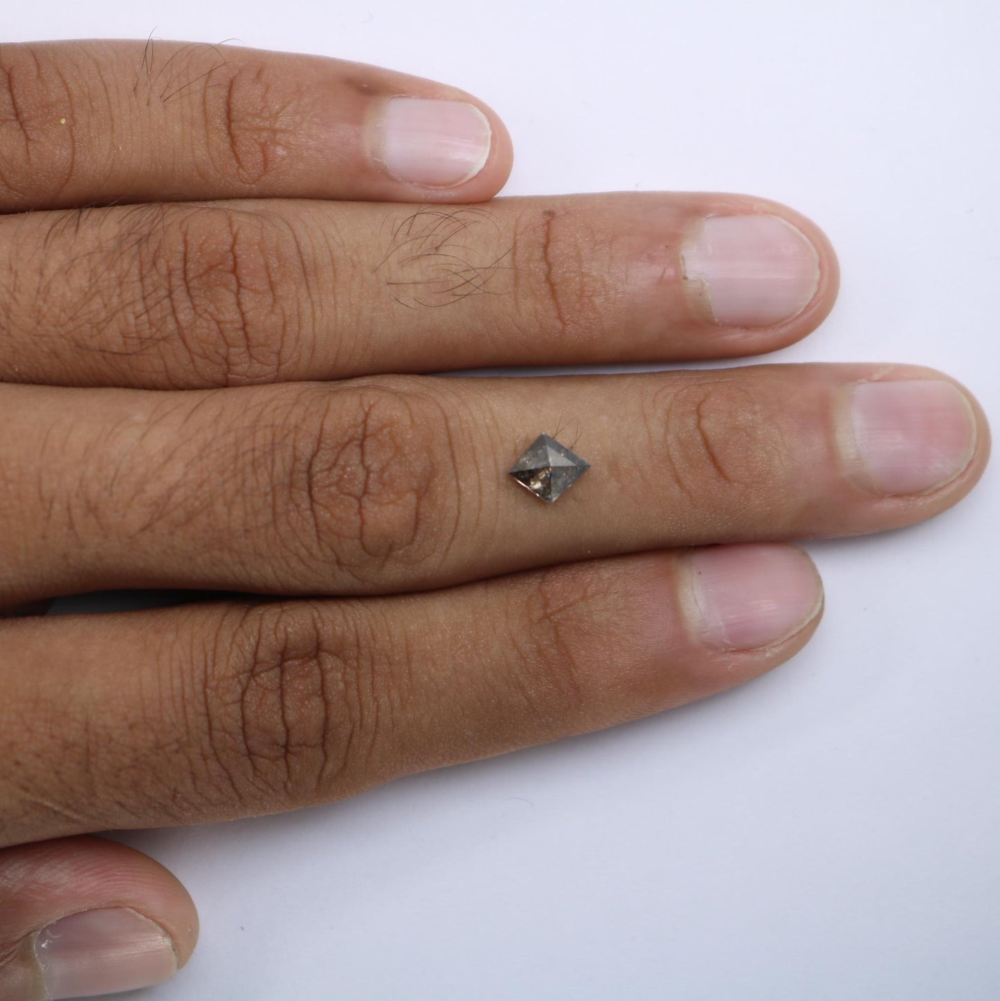 1.01 Carat Natural Salt and Pepper Kite-Shaped Diamond | 8.00x6.70x3.10mm Opaque Loose Gemstone | Unique Kite Cut Diamond
