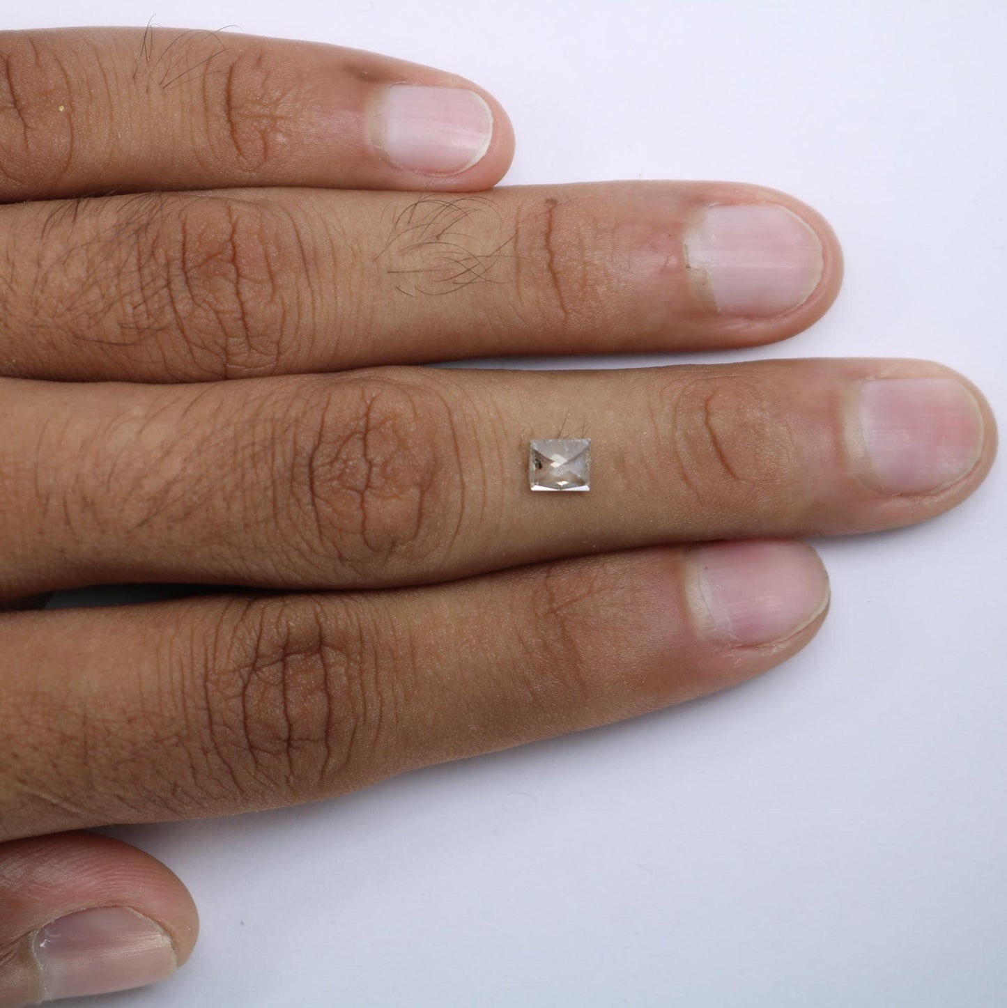 0.68 Carat Natural Salt and Pepper Geometric Diamond | 5.80x4.90x2.20mm Opaque Loose Gemstone | Unique Geometric Cut Diamond