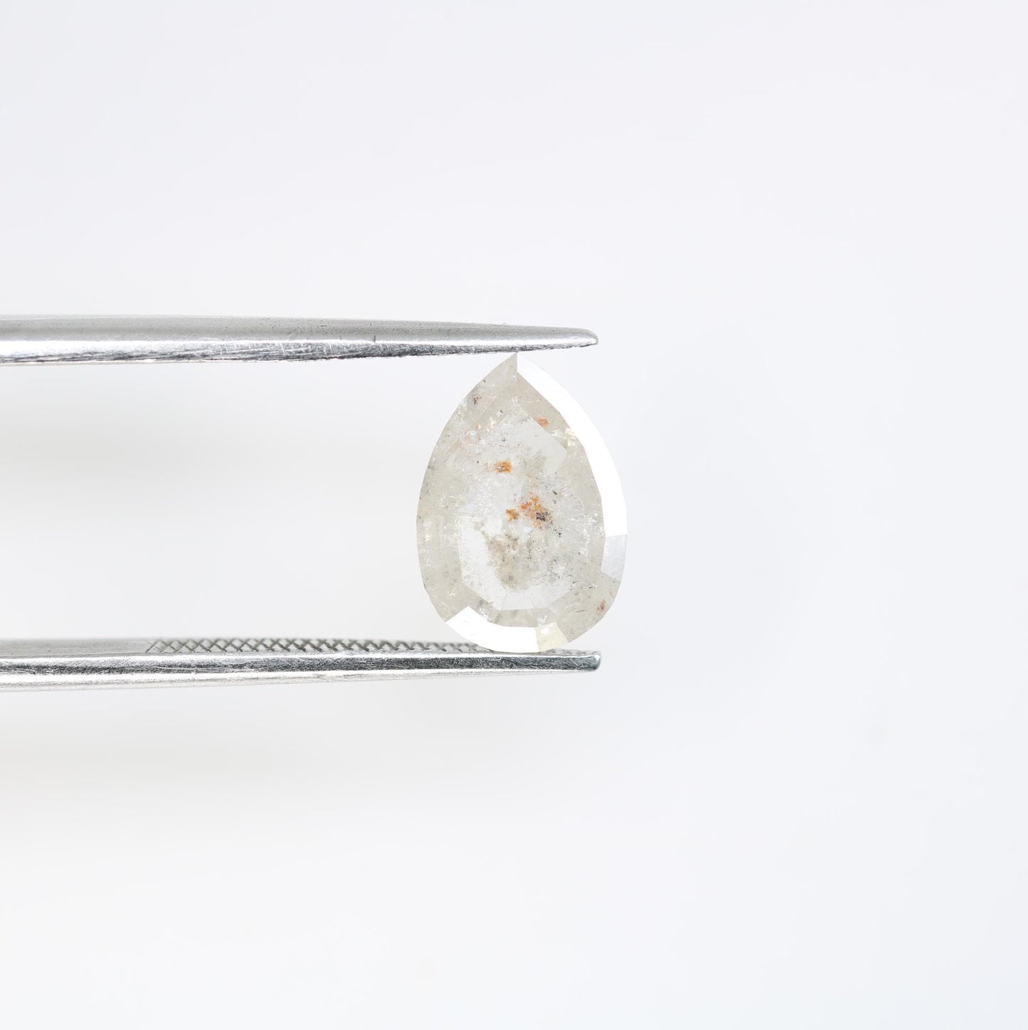 1.57 Carat Natural Grey Pear-Shaped Diamond | 10x7x3mm Opaque Loose Gemstone for Jewelry | Unique Pear Cut Grey Diamond