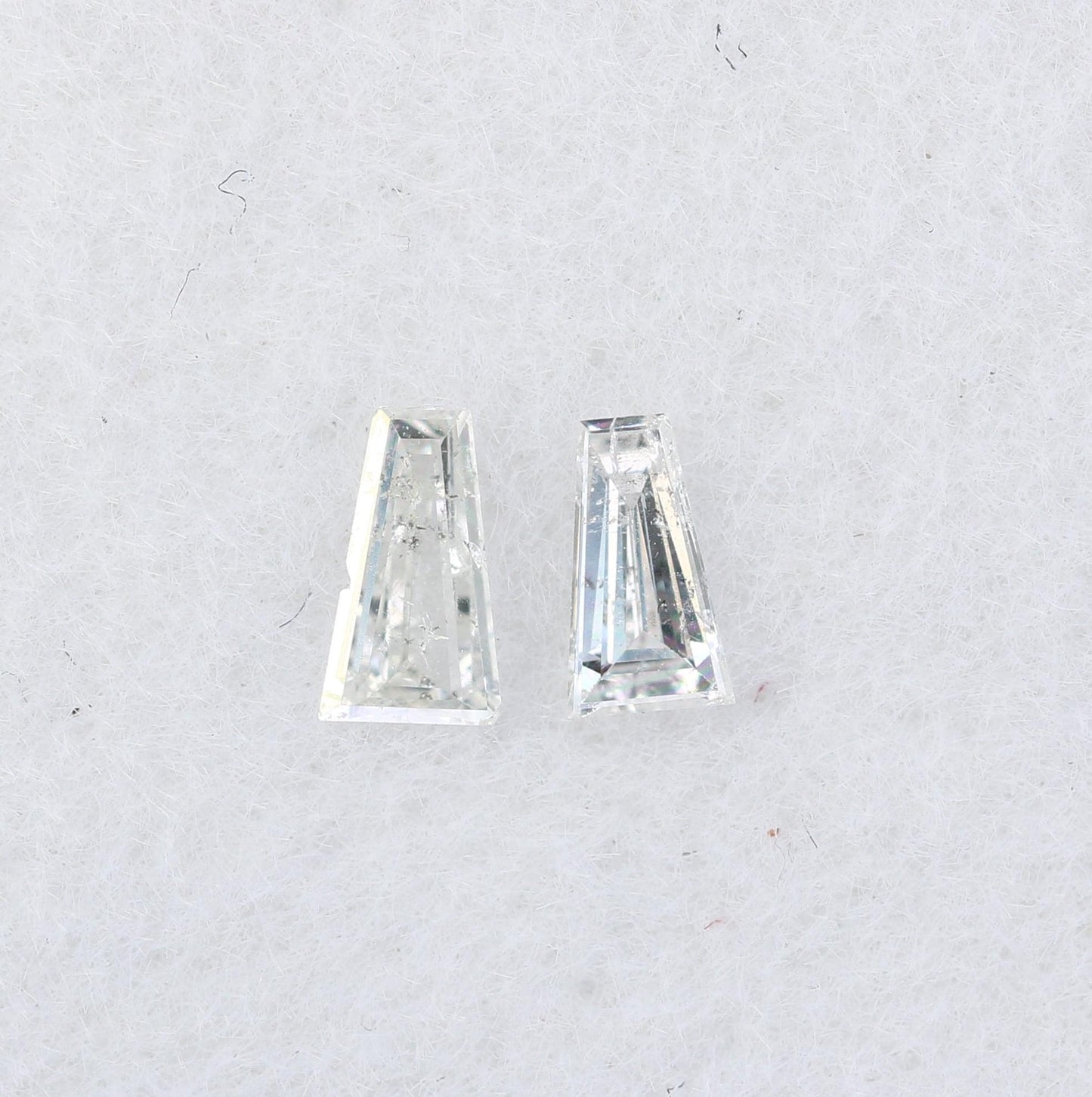 Natural Salt and Pepper Diamonds - 0.14 CT Baguette Cut, SI Clarity, 3.70-4.00 MM (Set of 2) for Jewelry Crafting