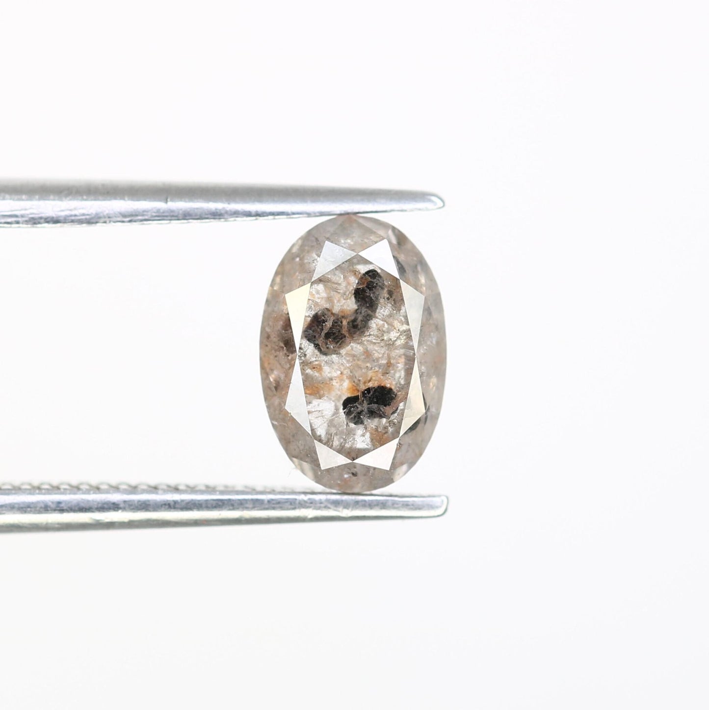 1.30 CT Natural Loose Oval Shape Diamond Black Brown Color Diamond Natural Loose Diamond Salt and Pepper Oval Shape Diamond