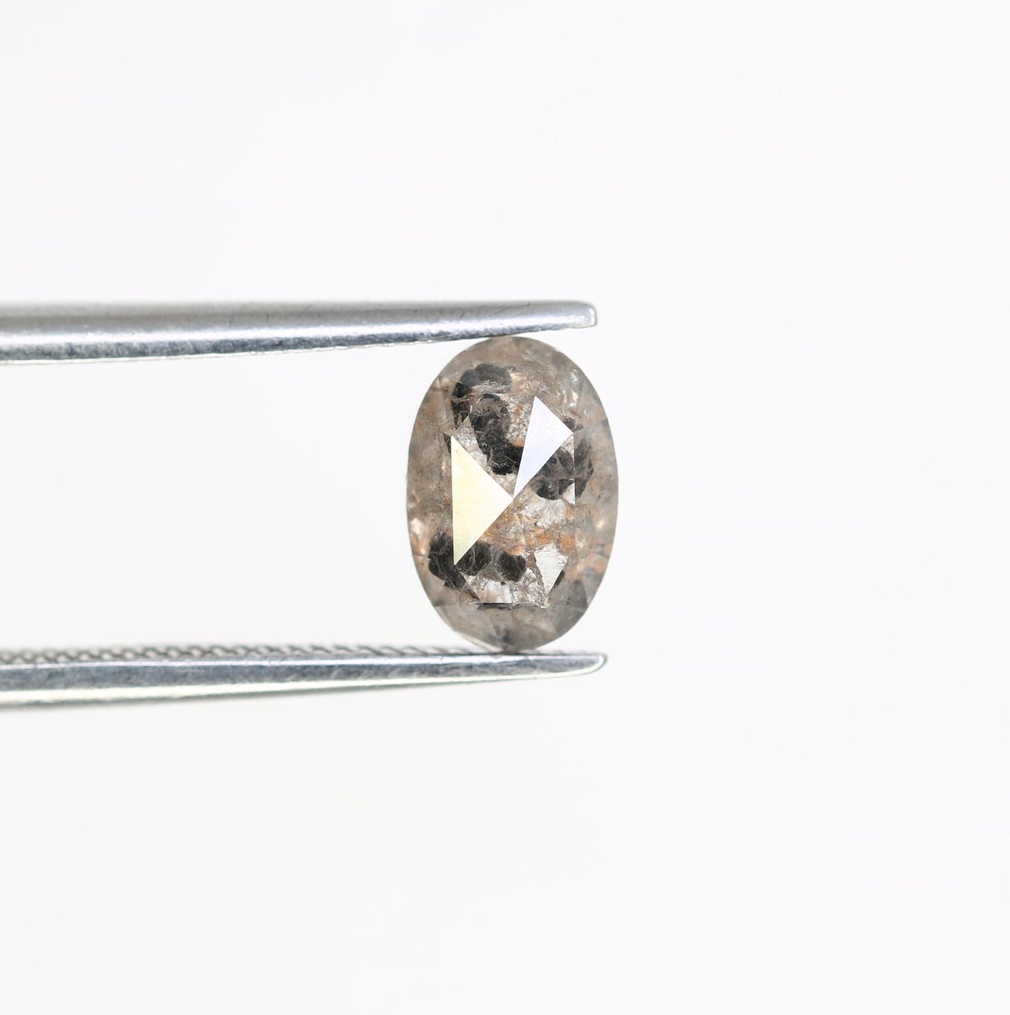1.30 CT Natural Loose Oval Shape Diamond Black Brown Color Diamond Natural Loose Diamond Salt and Pepper Oval Shape Diamond