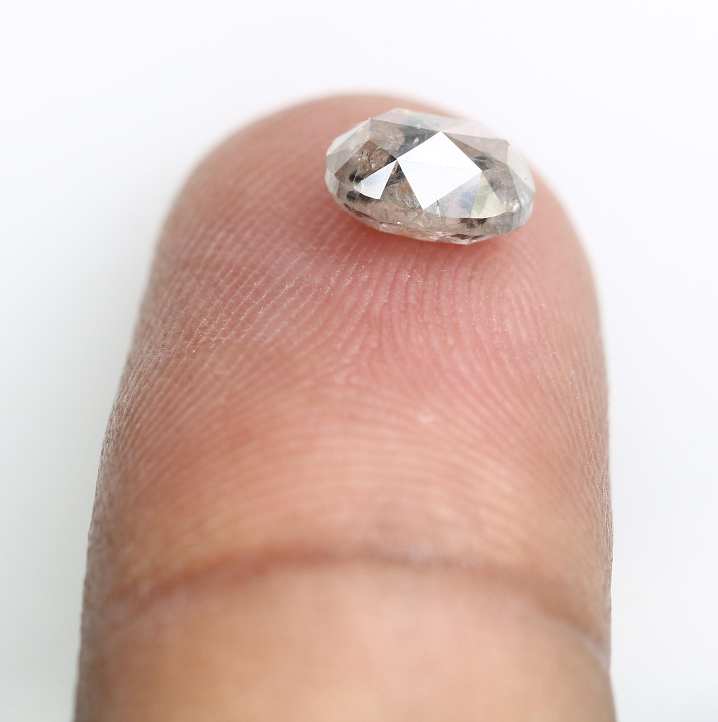 1.30 CT Natural Loose Oval Shape Diamond Black Brown Color Diamond Natural Loose Diamond Salt and Pepper Oval Shape Diamond