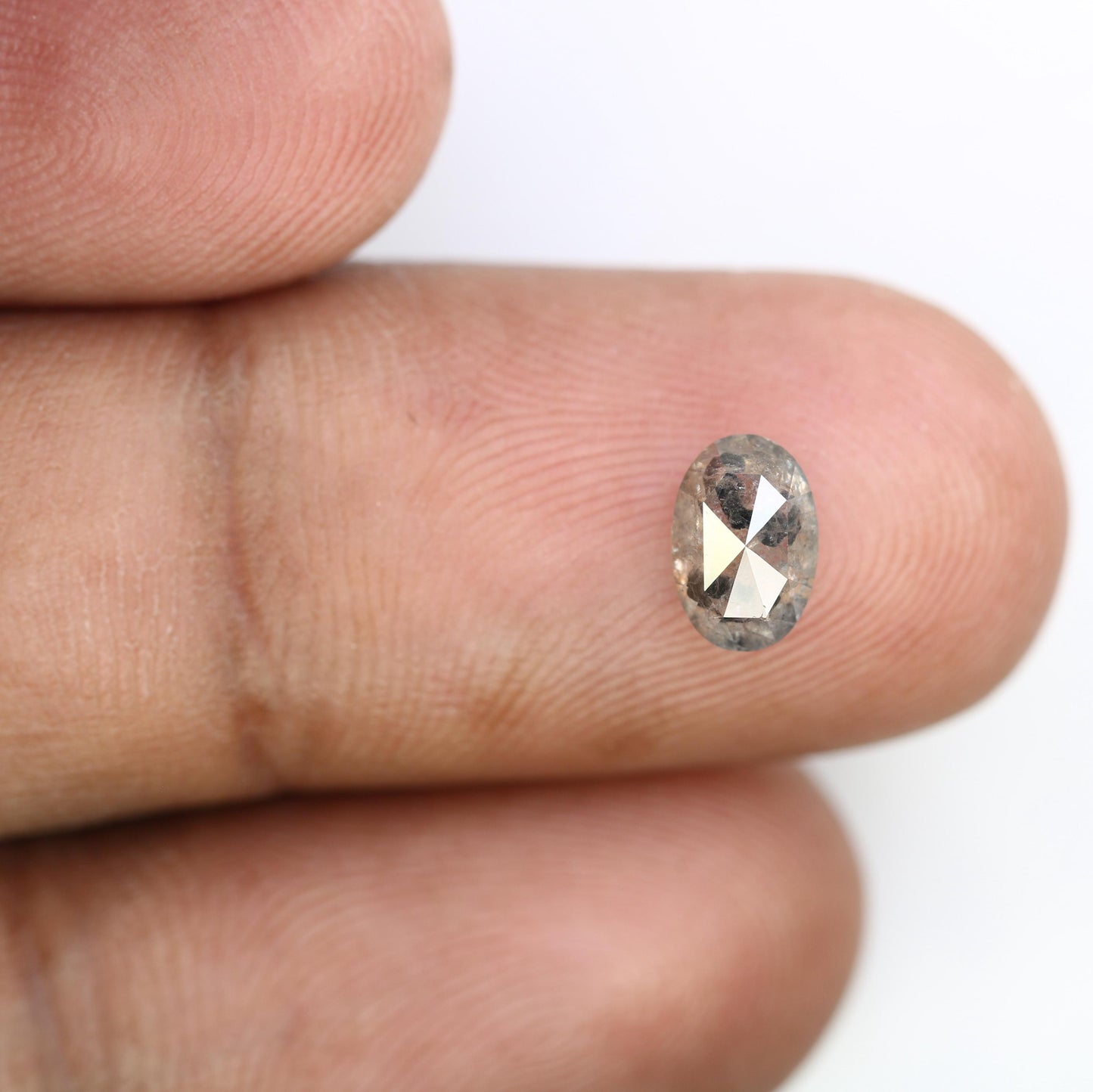 1.30 CT Natural Loose Oval Shape Diamond Black Brown Color Diamond Natural Loose Diamond Salt and Pepper Oval Shape Diamond