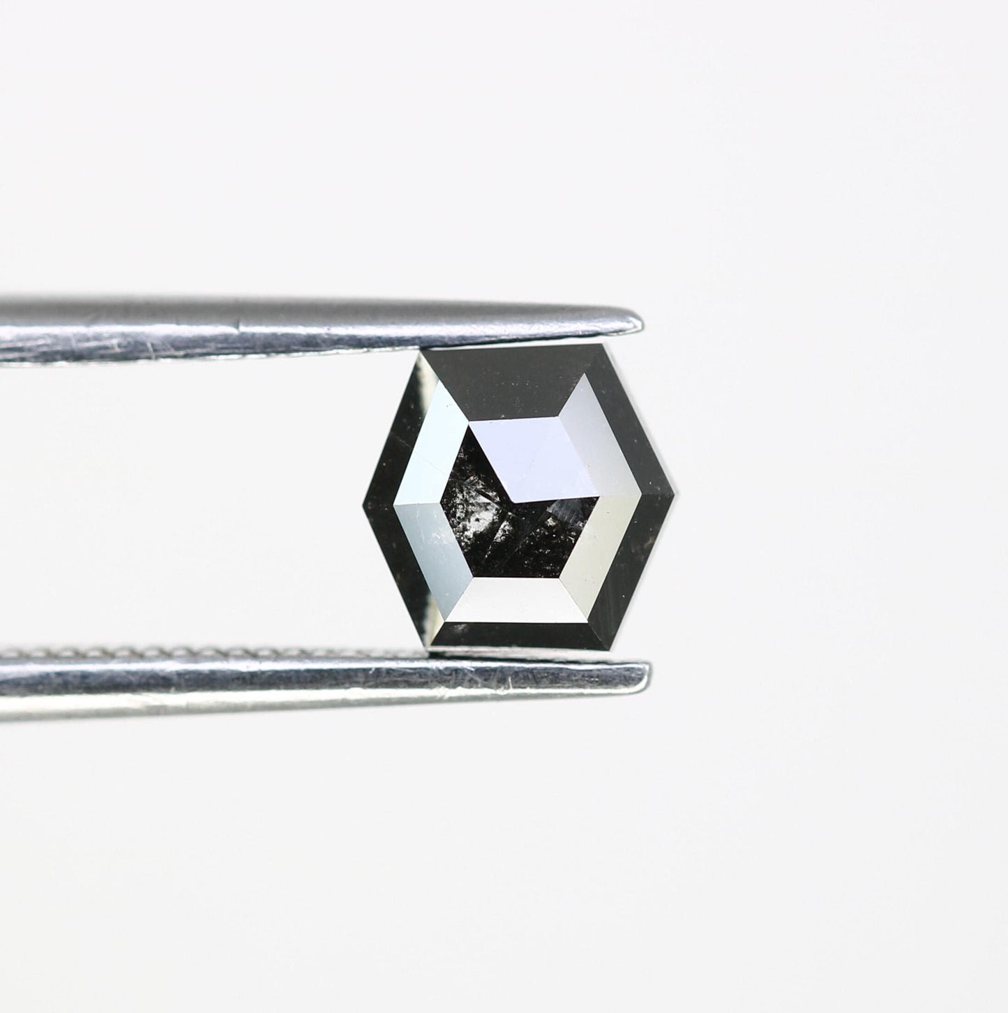 1.11 Carats Salt and Pepper Hexagon-Shaped Loose Diamond | Ethically Sourced Pure Natural Diamond | Unique Natural Diamond for Jewellery