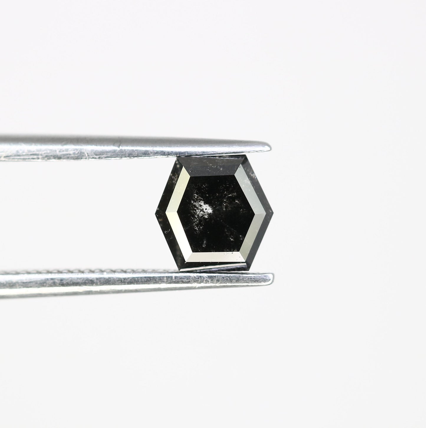 1.11 Carats Salt and Pepper Hexagon-Shaped Loose Diamond | Ethically Sourced Pure Natural Diamond | Unique Natural Diamond for Jewellery