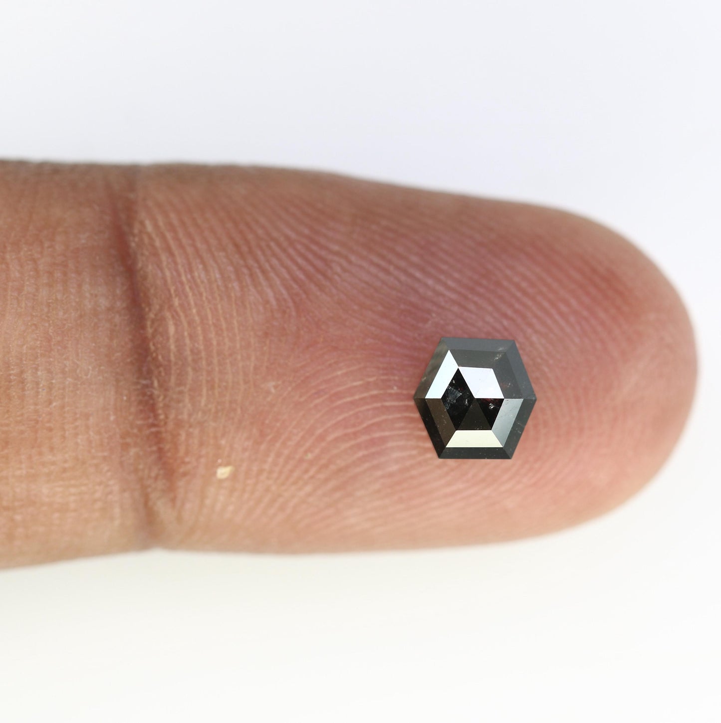 1.11 Carats Salt and Pepper Hexagon-Shaped Loose Diamond | Ethically Sourced Pure Natural Diamond | Unique Natural Diamond for Jewellery