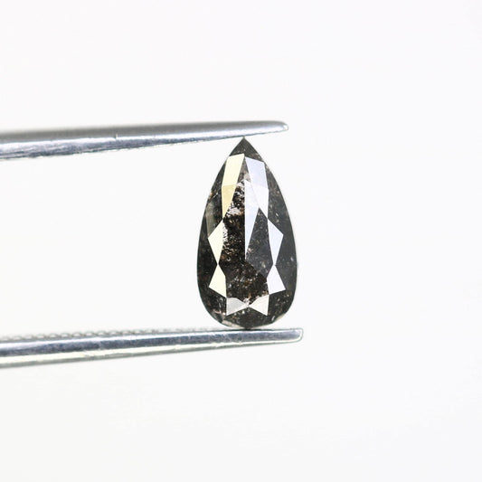 1.01 Carats Natural Loose Pear Shape Diamond Salt And Pepper Pear Cut Diamond Natural Loose Black Grey Pear Rose Cut Diamond