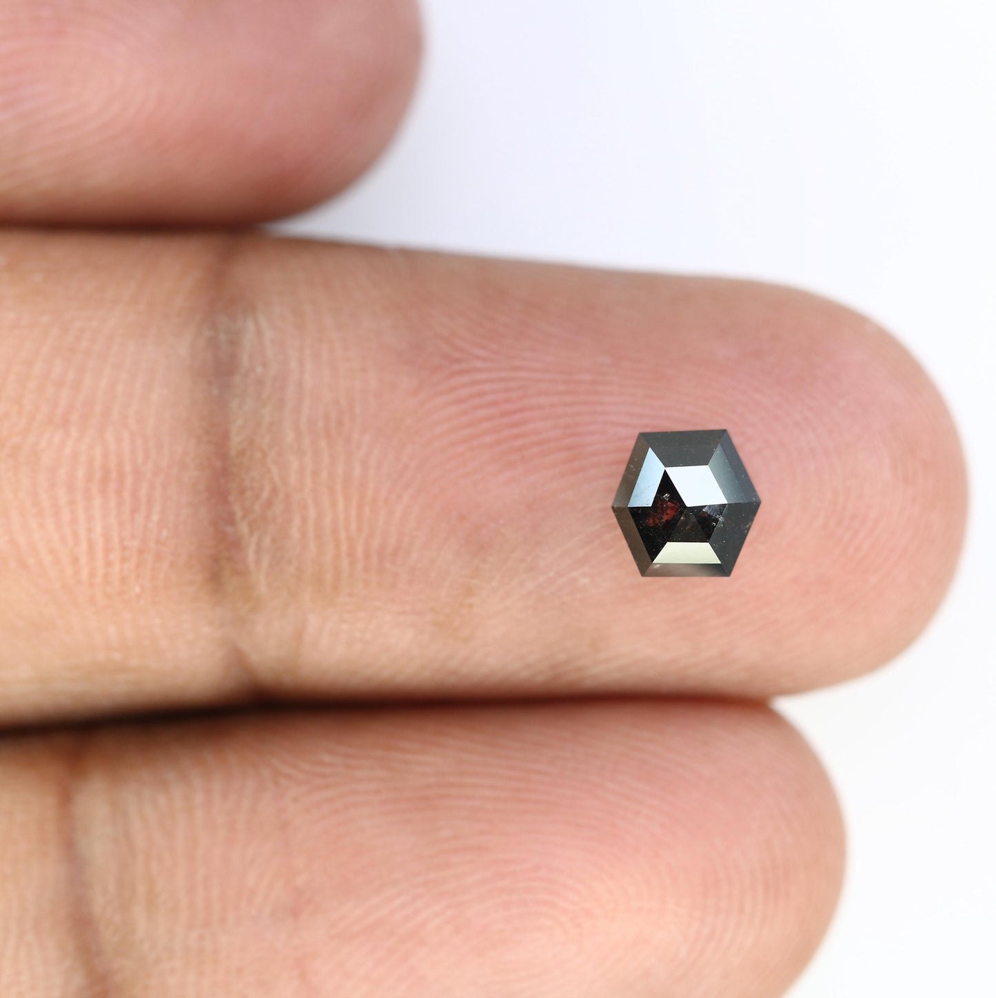 1.11 Carats Salt and Pepper Hexagon-Shaped Loose Diamond | Ethically Sourced Pure Natural Diamond | Unique Natural Diamond for Jewellery