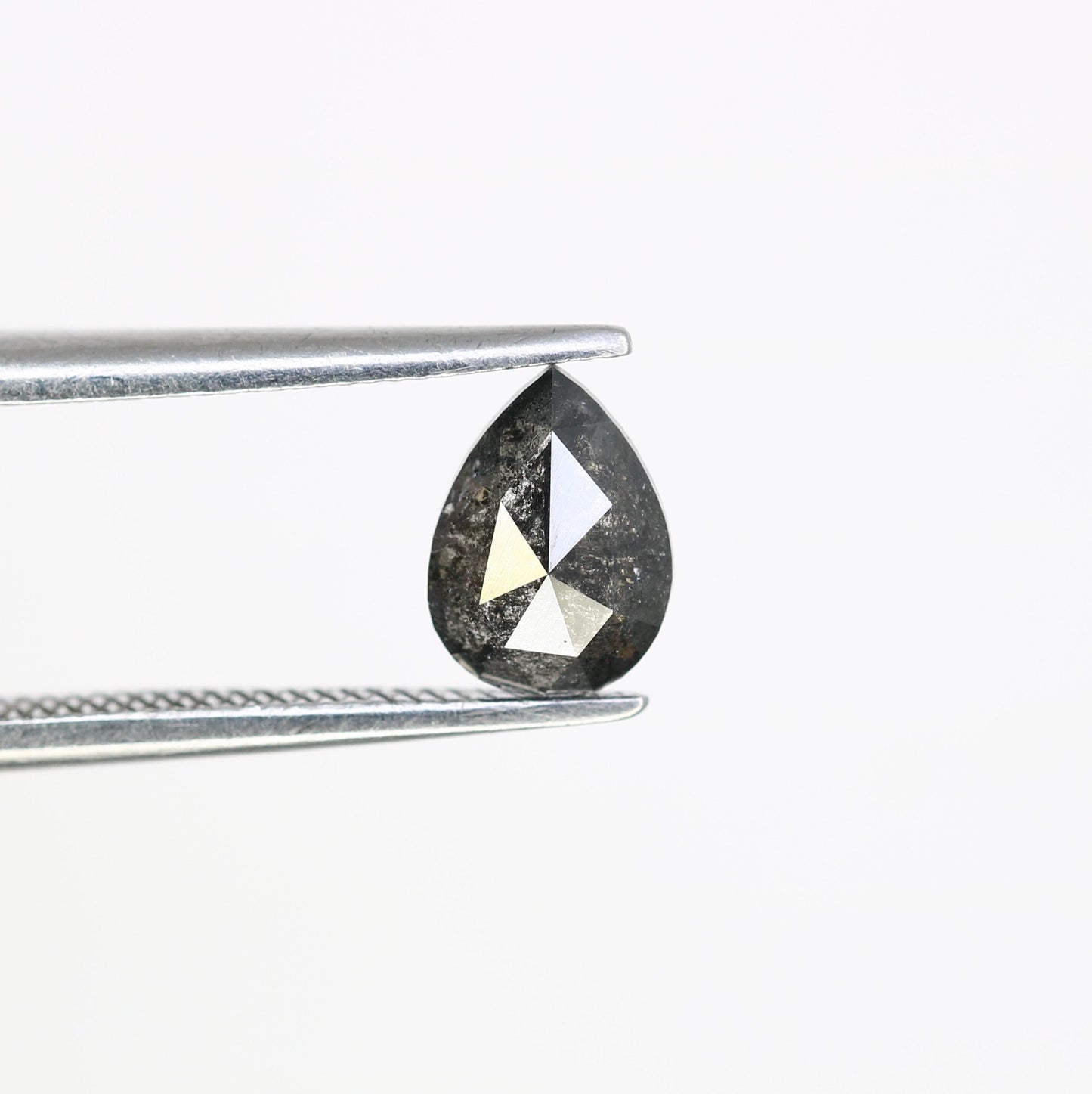 0.80 Carat Natural Loose Pear Shape Diamond Salt And Pepper Pear Cut Diamond Natural Loose Black Grey Color Pear Rose Cut Diamond