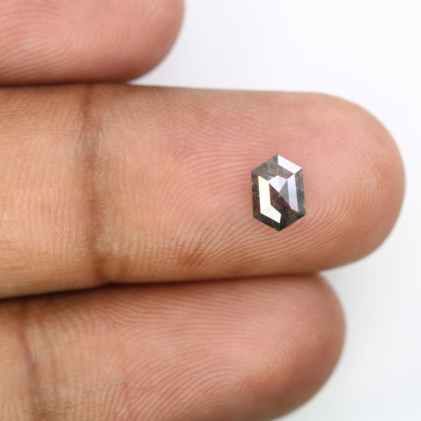 0.69 CT Salt And Pepper Hexagon Diamond Ring | Hexagon Cut Diamond | Natural Loose Diamond | For Jewelry Making