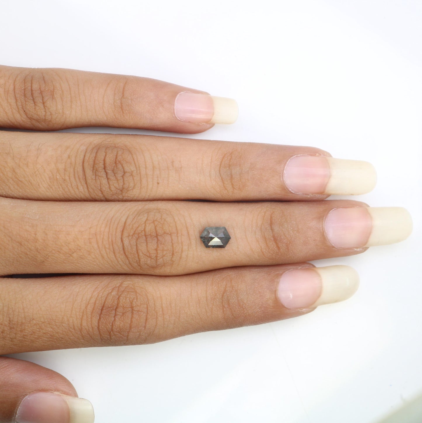 0.69 CT Salt And Pepper Hexagon Diamond Ring | Hexagon Cut Diamond | Natural Loose Diamond | For Jewelry Making